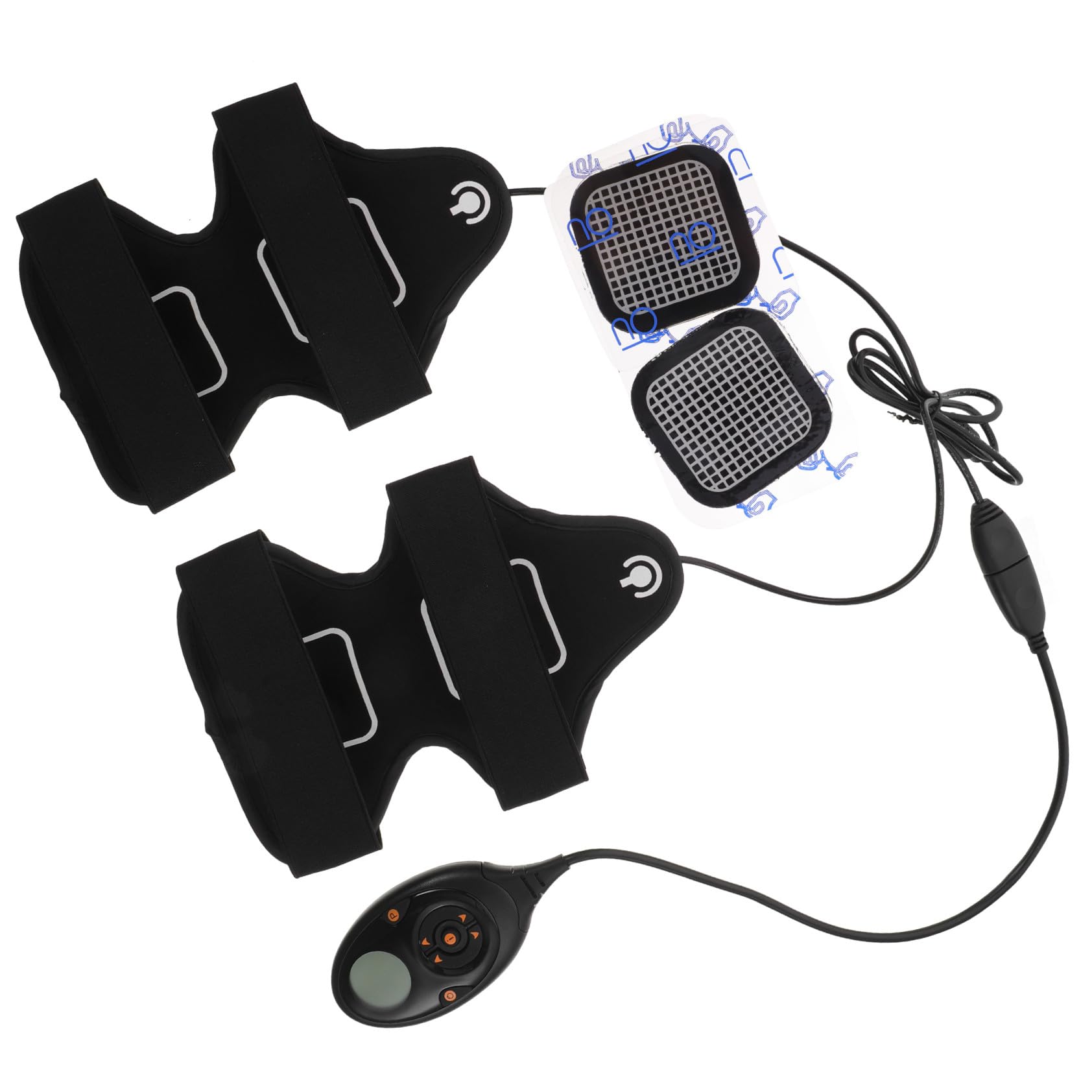 Toyvian Máquina Inteligente para Ejercitar Brazos y Muslos Control Inteligente y Cinturón Adelgazante de Tela Negra para Pérdida de Peso en Casa