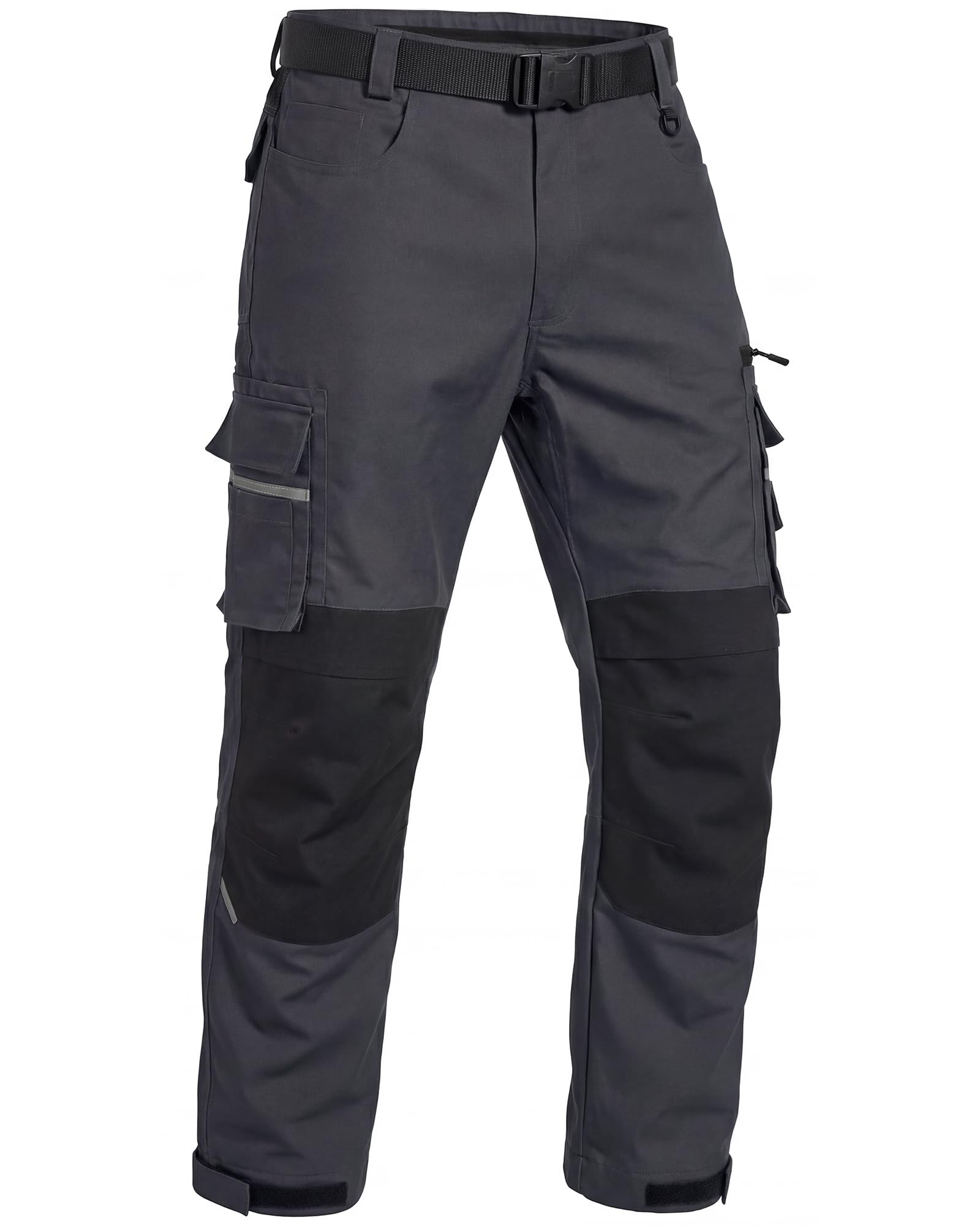 Elainone Arbeitshosen Männer Robuste Arbeitshosen-Herren mit Kniepolster-Taschen für Handwerk, Produktion und Baugewerbe Schwarz-neon 56