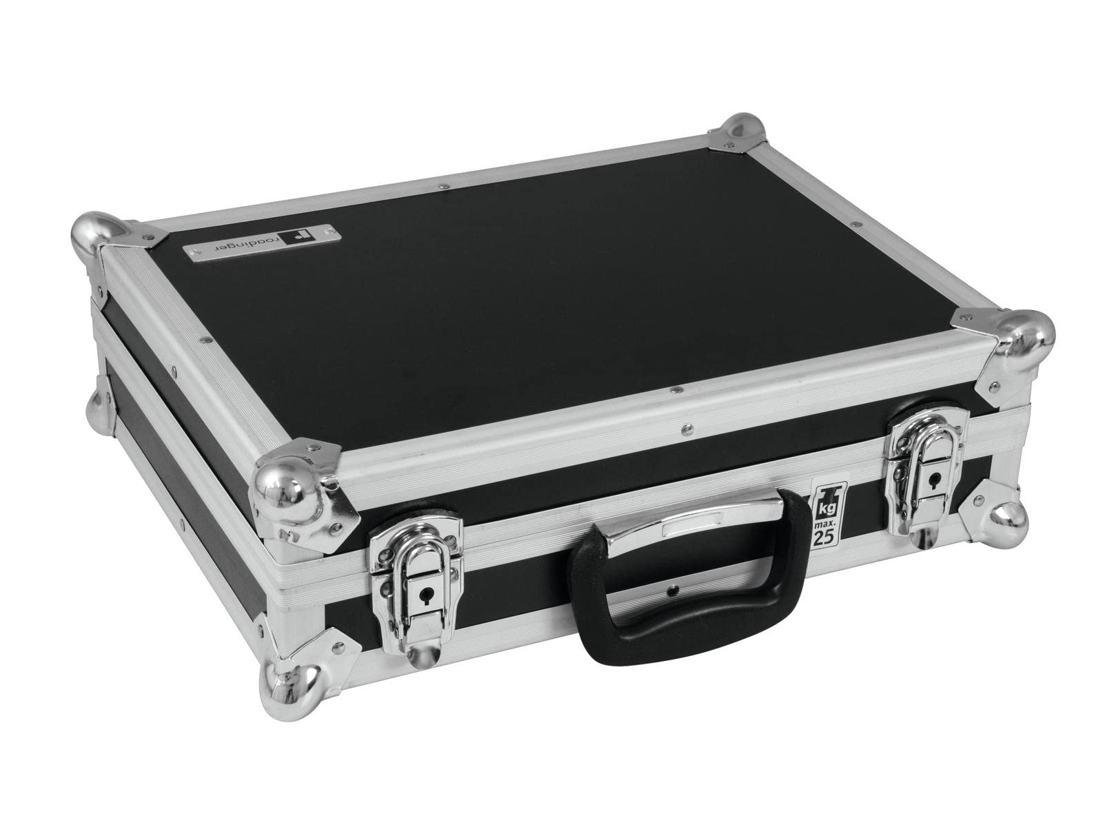 ROADINGER Universal-Koffer-Case FOAM GR-5 schwarz | Flightcase mit flexibler Schaumeinlage und 375 x 285 x 70 mm (Innenmaße)