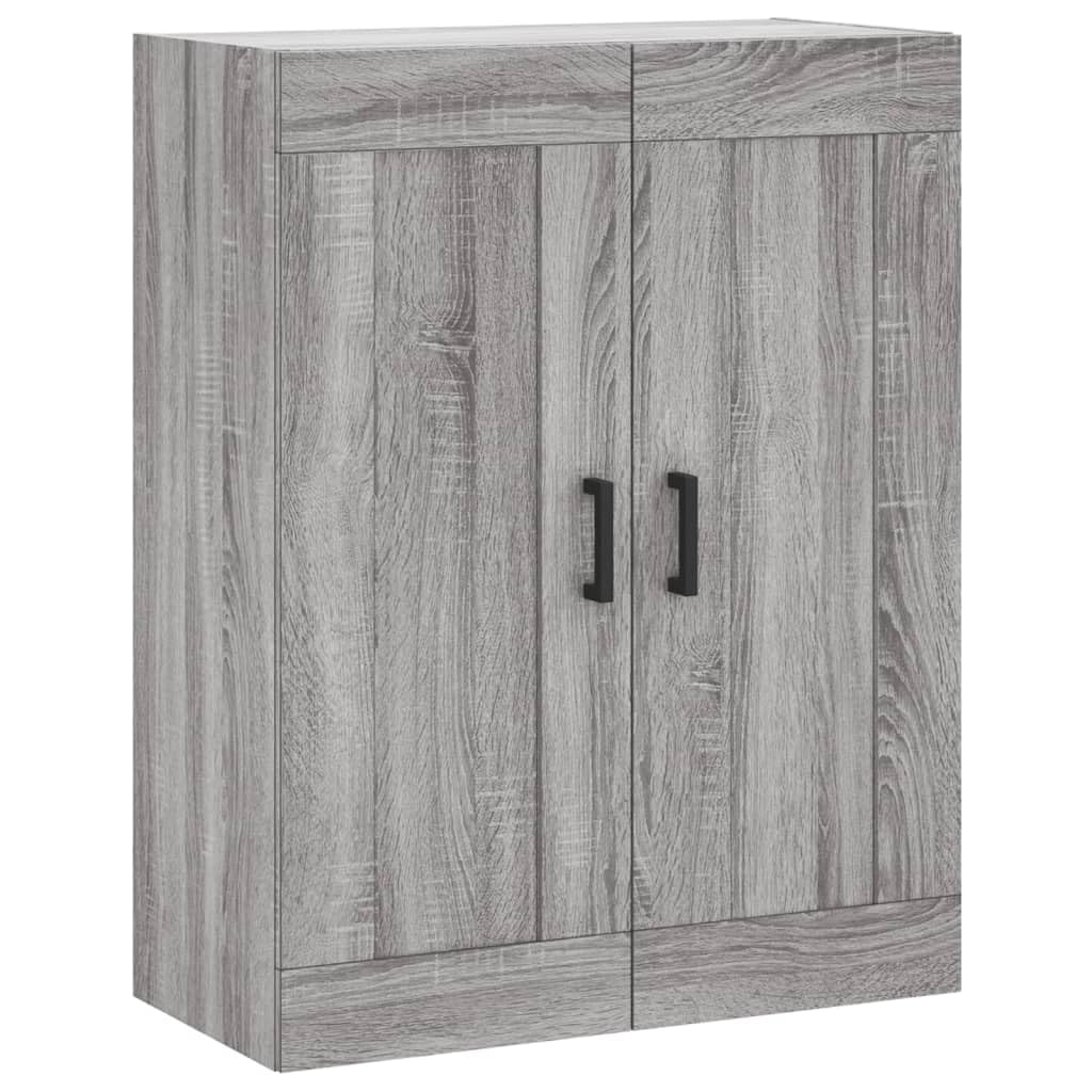 Wysoki kredens Sonoma szara sklejka wysoki kredens z żelaznymi drzwiami i nogami, eleganckie meble do przechowywania do organizacji domu 69,5 x 34 x 18