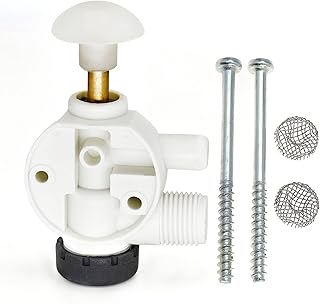 RV Water Valve Assembly - ELEFOCUS 385314349 RV Boat Camper Trailer Toilet Repair Kit Compatible with Dometic Sealand EcoVac Vacuflush Pedal Flush Toilets