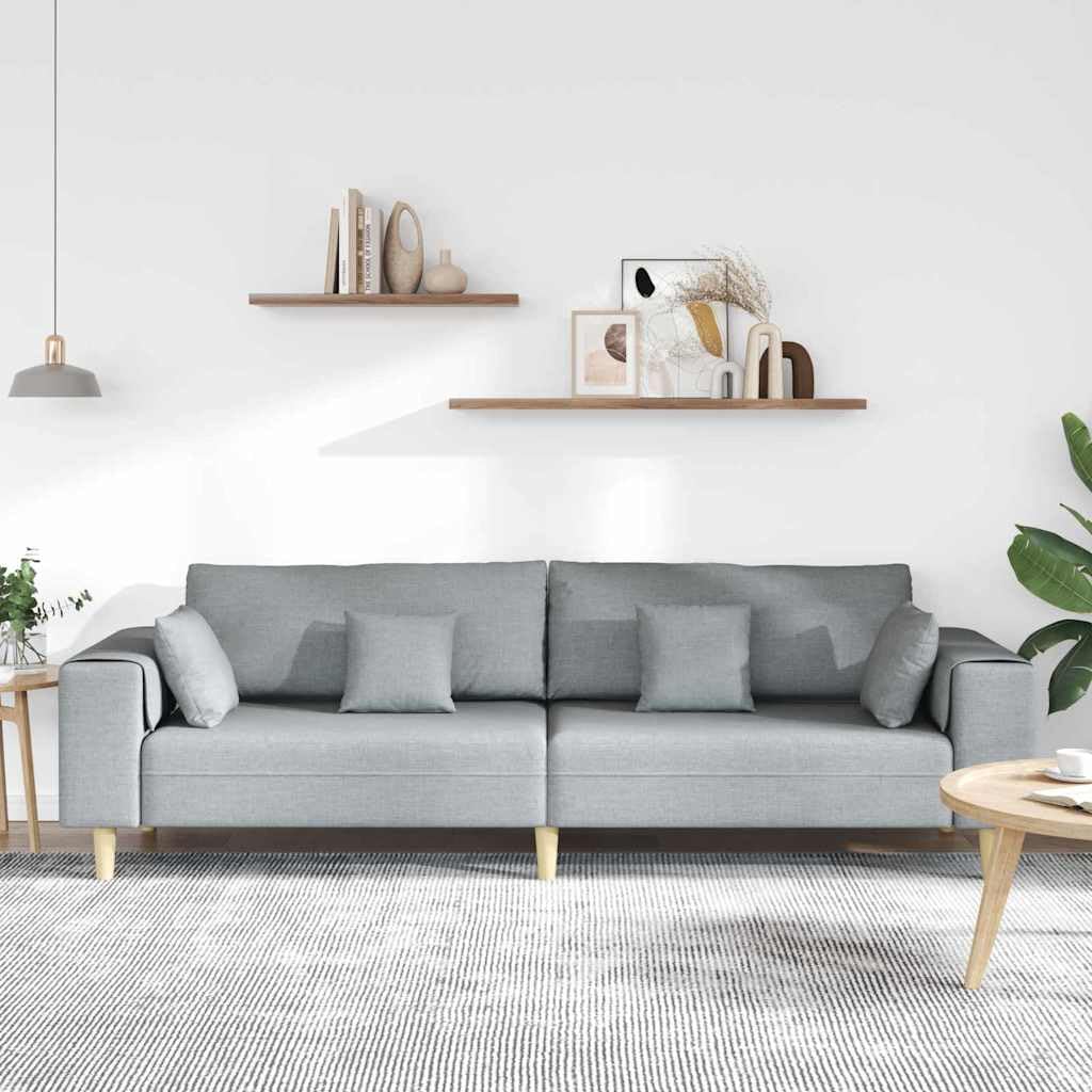 Fengshui Sofa z poduszką, jasnoszara 250 x 77 x 76 cm, materiał