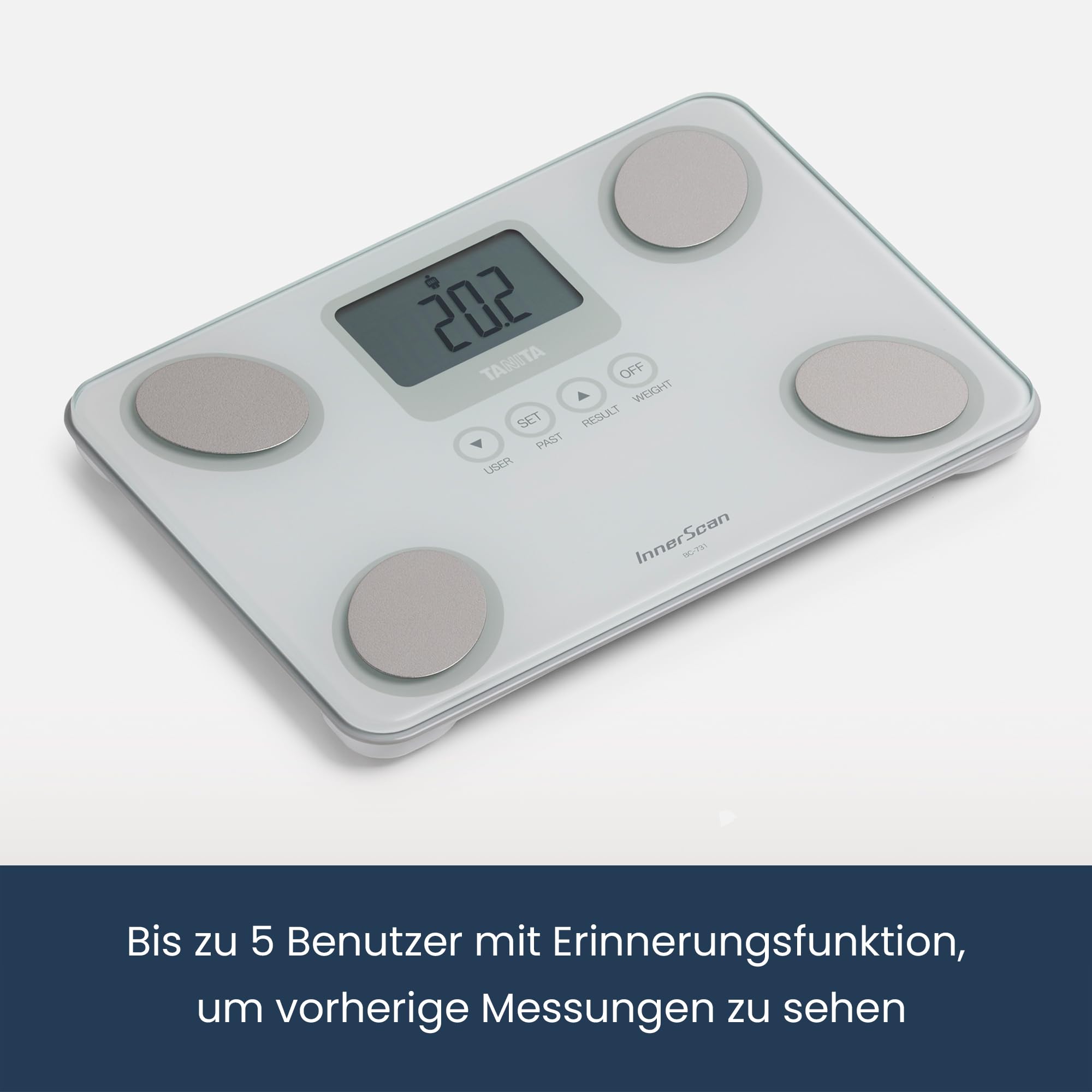 Tanita BC-731 exakte, kleine und handliche Körperanalyse-Waage, Weiß
