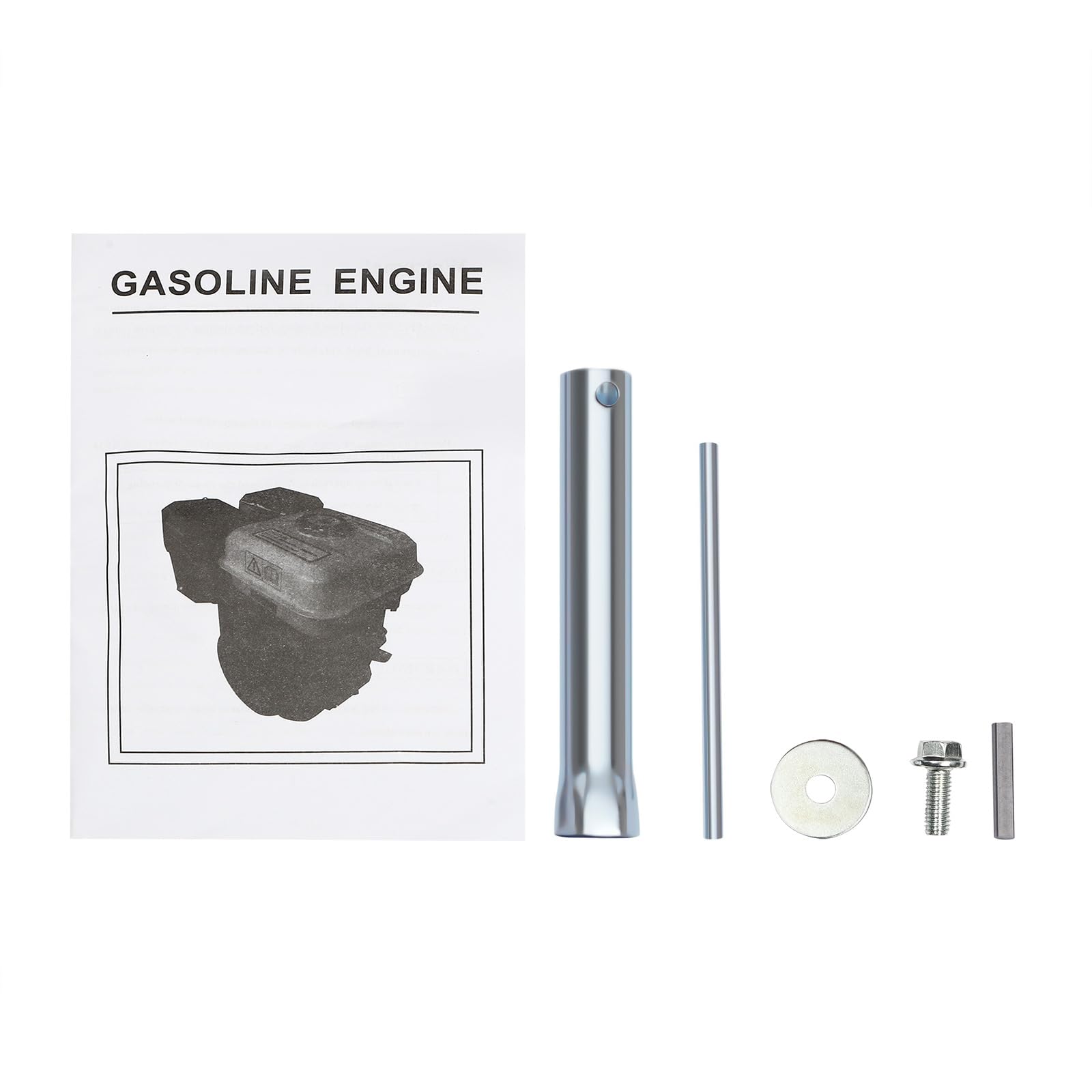 Motor de gasolina 7.5 CV, motor industrial, tapa de depósito de 5.1 KW, con rosca de refrigeración de aire, 20 mm de diámetro con alarma de aceite, retroceso, motor de gasolina