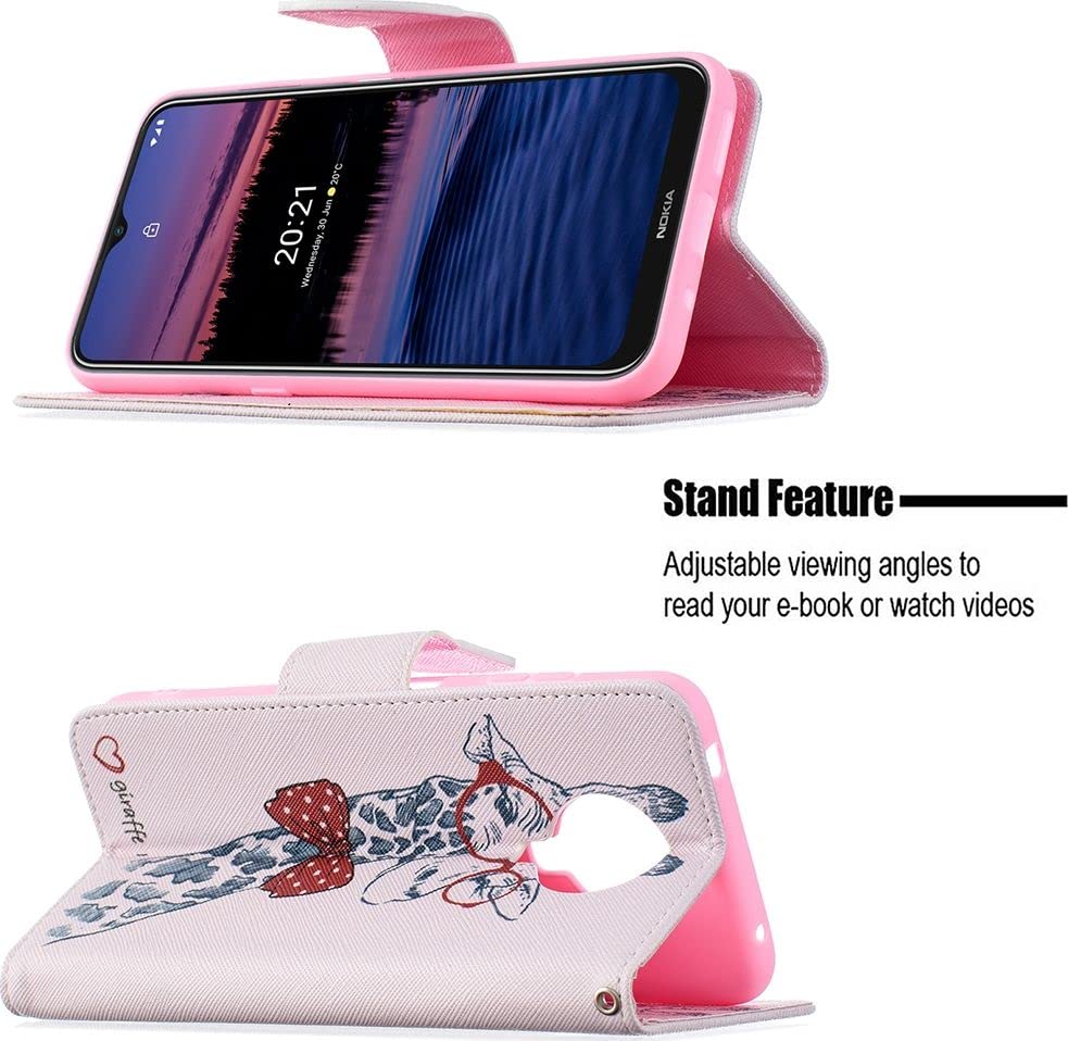 Mobigear Design Bookcase voor Nokia G10 - Giraffe - Afbeelding 4