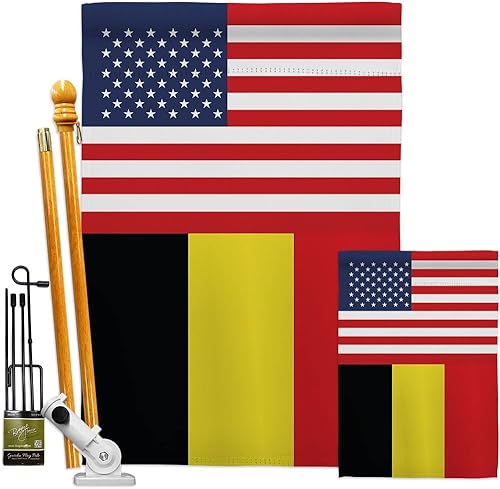 Bandera de la amistad de Bélgica y Estados Unidos, bandera de la amistad para pared, postes de bandera para exteriores, decoración al aire libre,