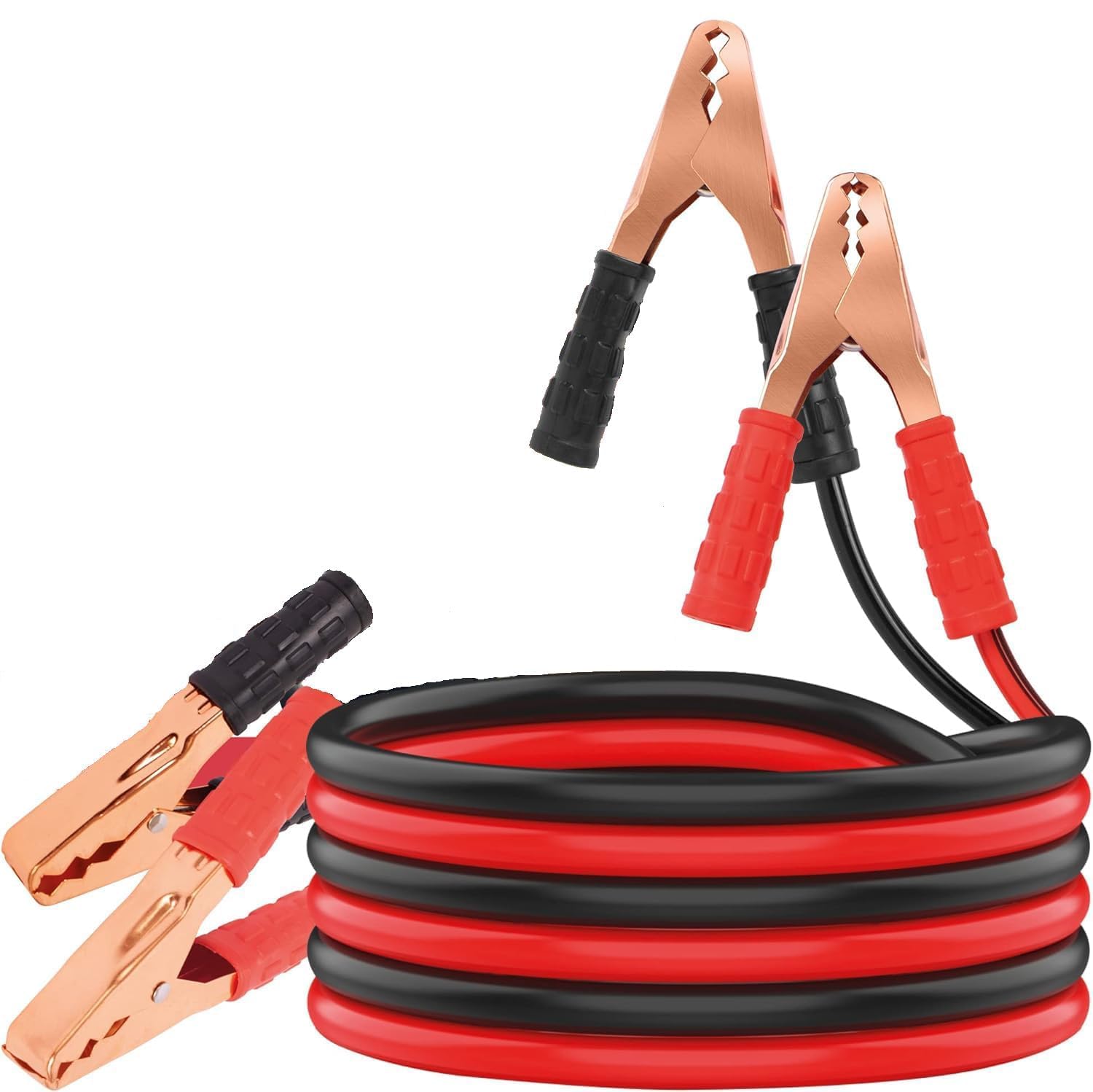 1000A Heavy Duty Jumper Cable for Car Battery | Jump Start Dead Batteries of Cars, SUVs, Vans & Trucks | 6.3 ft Copper Cable with Strong Grip Copper Clamps-image-13