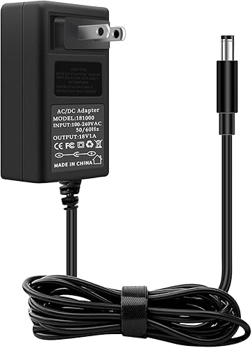 Adaptador de fuente de alimentación CC de 18 V y 1 A cargador de pared de EE UU enchufe de CC de 0217 x 0083in y 0098in compatible con 18 voltios