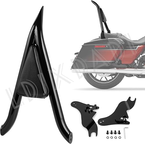 Miniatura 4 de LDJXDADI Respaldo desmontable Sissy Bar de 22 pulgadas para Harley Touring Road King Street Glide Electra Glide CVO Road Glide 2009-2022 (negro)