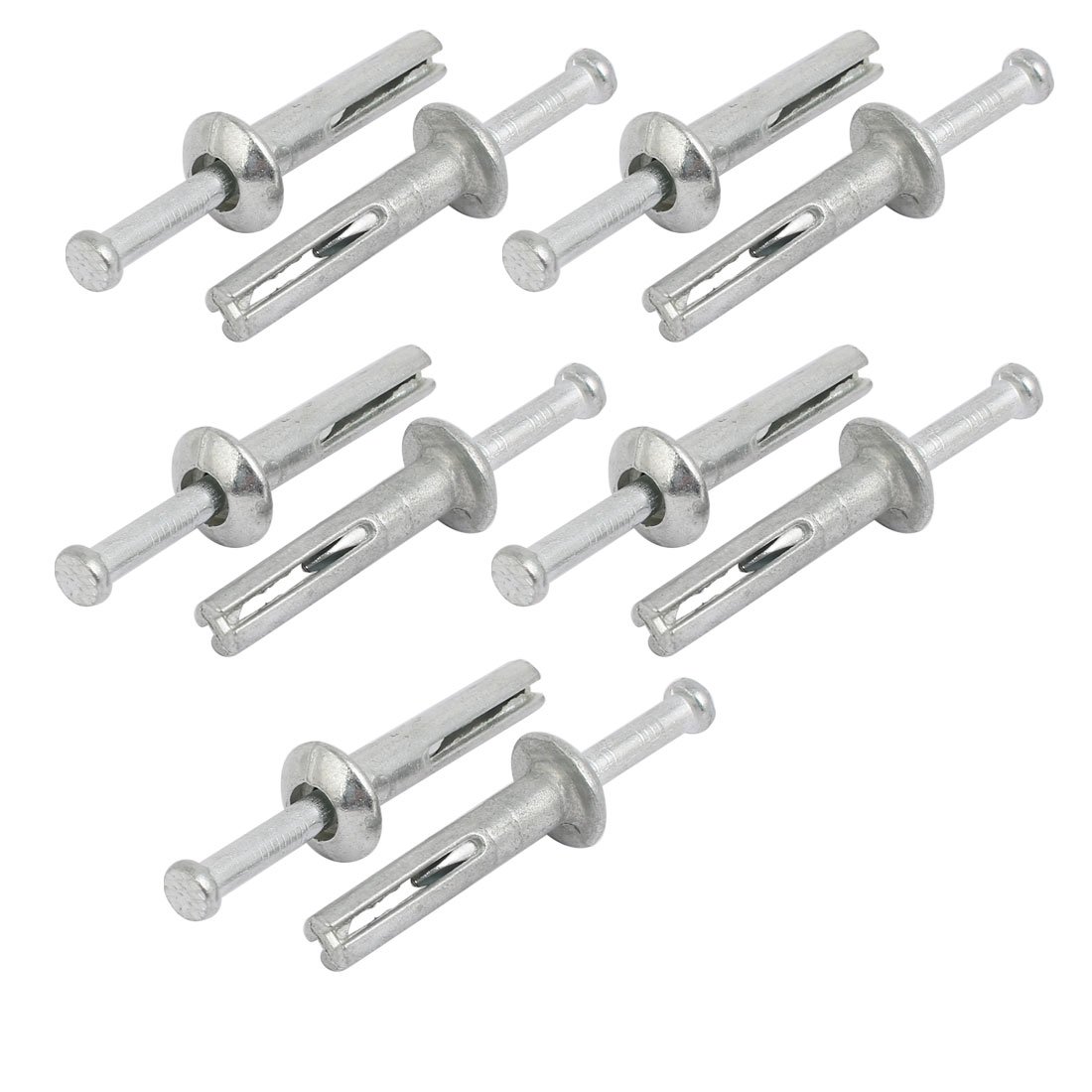 Aexit 6mm Punch fastener Dia 30mm Depth Zinc Alloy Drive Anchor Silver Tone 10pcs Model:71as645qo489