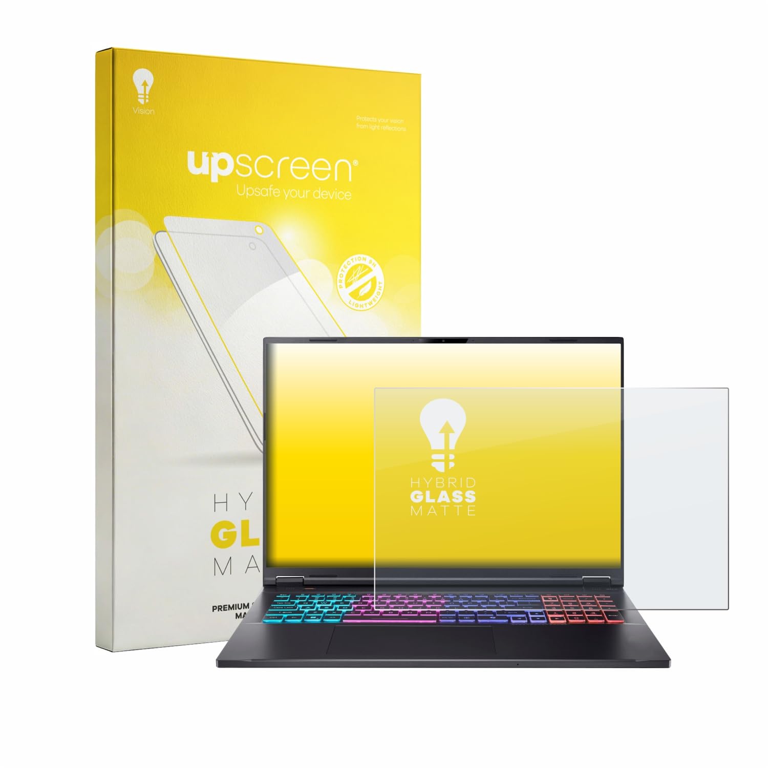 upscreen Pellicola Vetro per Acer Nitro 18 AI AN18-61 | , Opaca Protezione Schermo Made in Germany, Anti-Riflesso 9H Durezza Hybrid Glass Antigraffio
