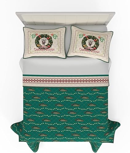 Miniatura 10 de Franco Frosty The Snowman Holiday & Christmas - Juego de ropa de cama súper suave de 3 piezas de funda de almohada y edredón, tamaño matrimonial de