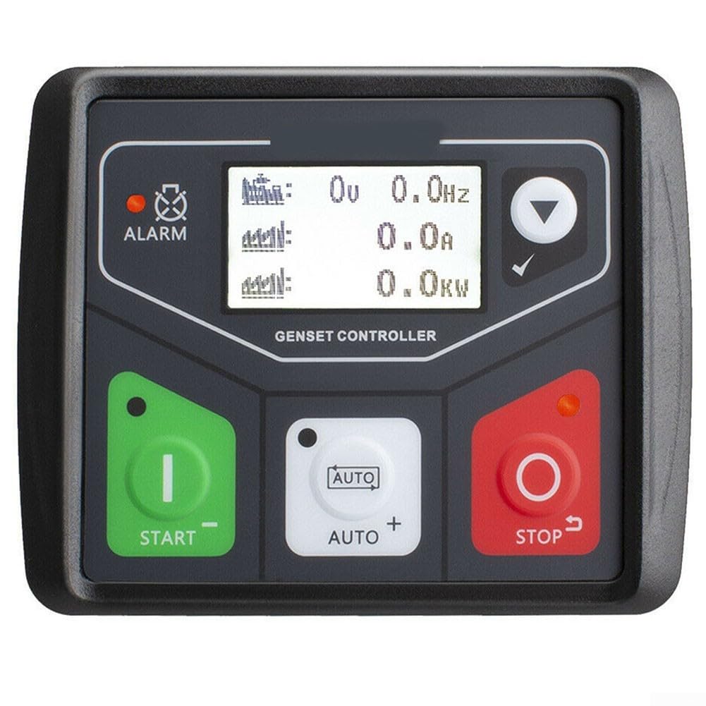 DC30D Generator Control Module, Automatic Control Module Diesel Genset Controller Panel with 1.8 inch LCD Display for Small Generators