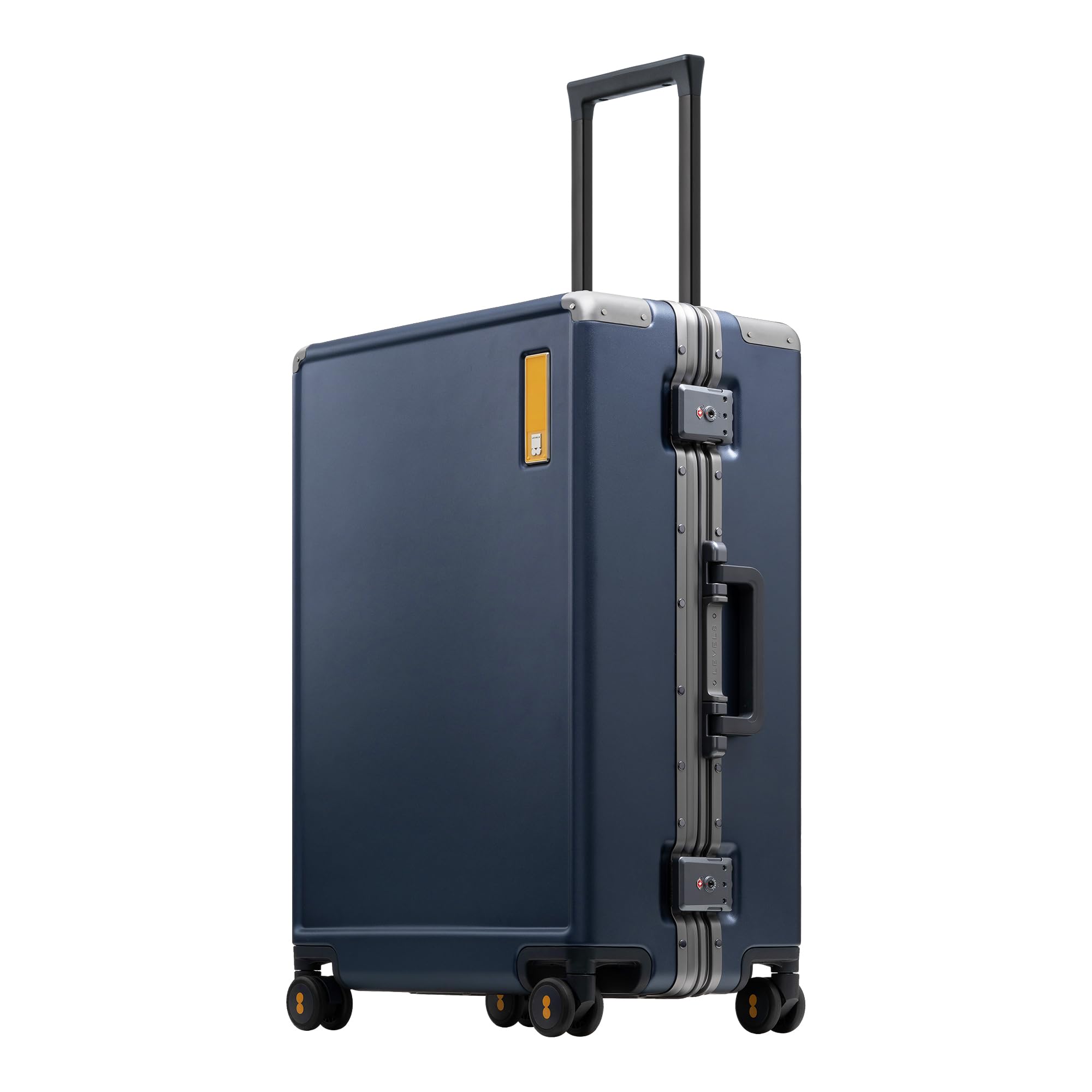 LEVEL8 Koffer, Reisekoffer Aluminium Rahmen, Handgepäck Koffer Cabin Trolley Hartschalen Spinner Mit Doppelte TSA Schloss Koffer Reißverschlussloses Gepäck-HeGent