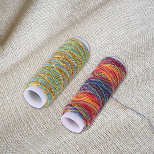 5 hilos de bordado multicolor en degrade, 120.3 yd, poliéster miniatura 6