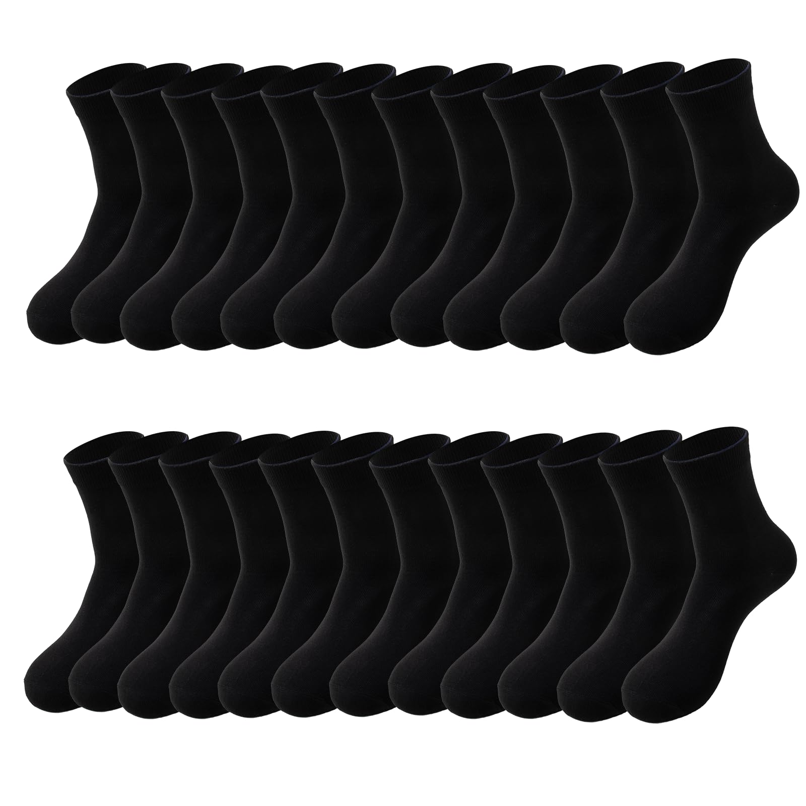 12 Pairs Crew Dress Socks for Men & Women,US Size 6-11 or 12-14