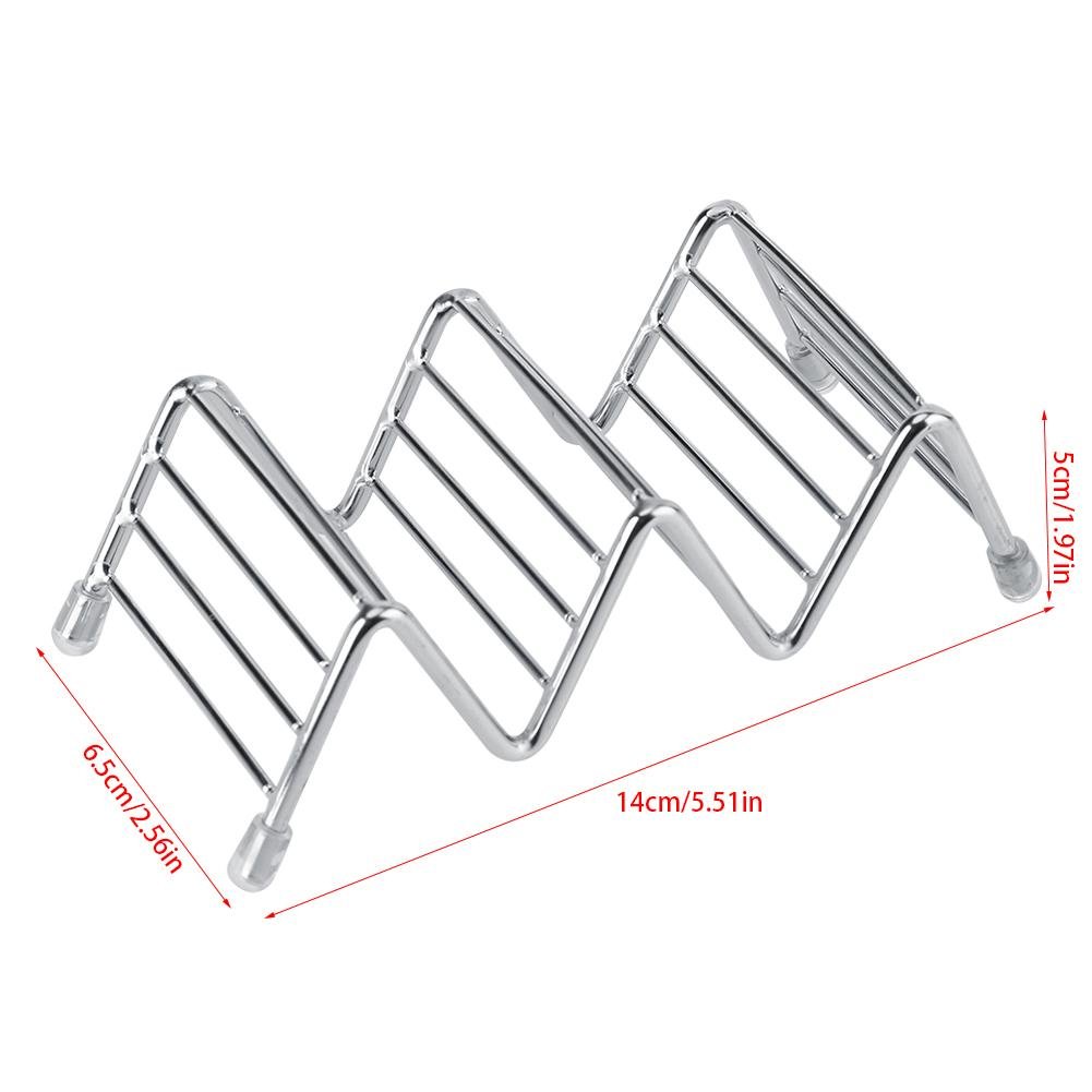 Porta Burrito In Acciaio Inossidabile - Supporto Per Taco Con Maniglia, Set Da 2 - Foto 11