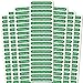 INDIGOS UG® Namensaufkleber Sticker - 51x7 mm - 140 Stück für Kinder, Schule und Kindergarten - Stifte, Federmappe, Lineale - grüner Hintergrund - individueller Aufdruck