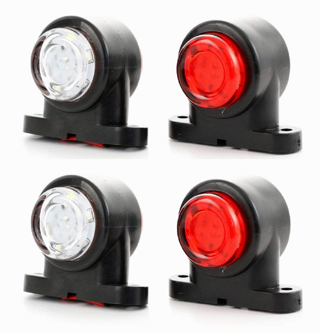 24/7 AUTO LED Seitenmarkierungsleuchten | 12/24V Rot-weiß Für LKW & Anhänger