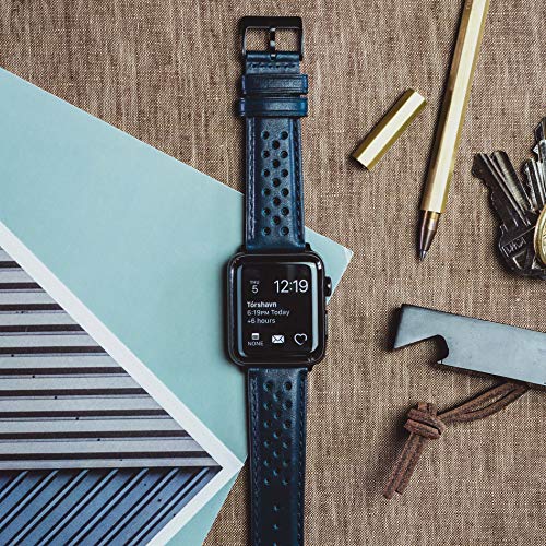 Image of BARTON WATCH BANDS - Horween Leather Watch Bands Compatible with Apple Watch Models - 1, 2, 3, 4, 5, 6, 7, 8, 9, 10, SE, Ultra & Ultra 2