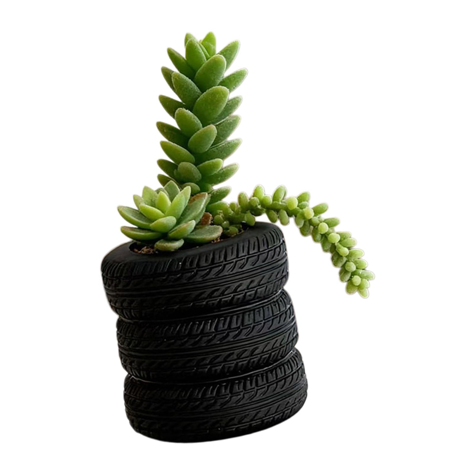 Piceioep Charm Small Tire Shape Flower Holder Desktop Ornament for Succulents and Houseplants Elevates Your Interior Design Lovely Sappy Container
