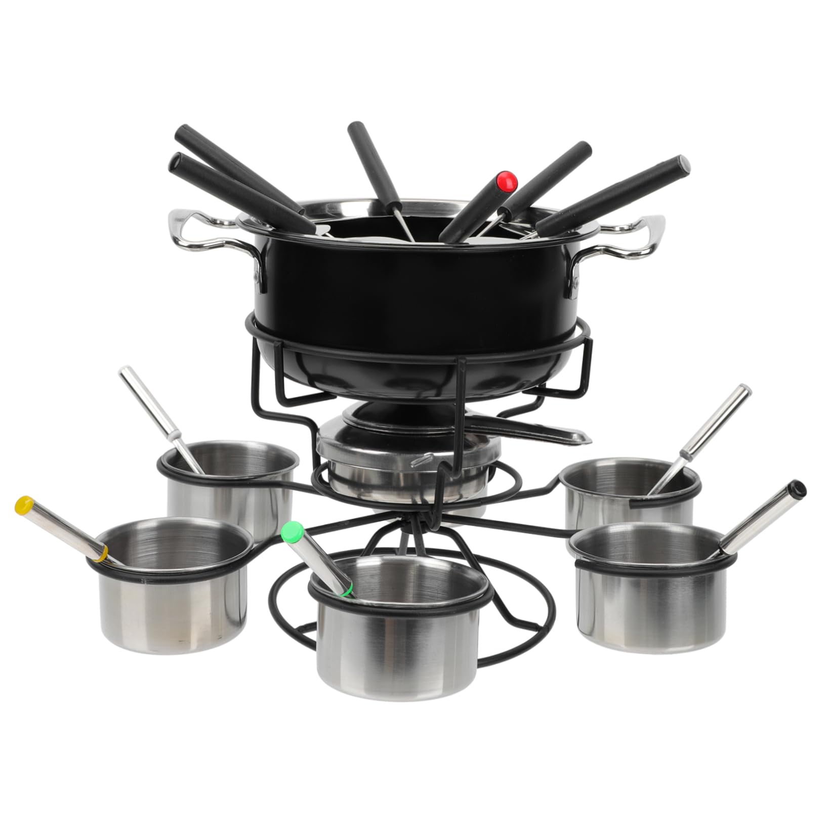 ABOOFAN Butter Warmer Pot Stainless Steel Fondue Pot for Cheese Chocolate Home