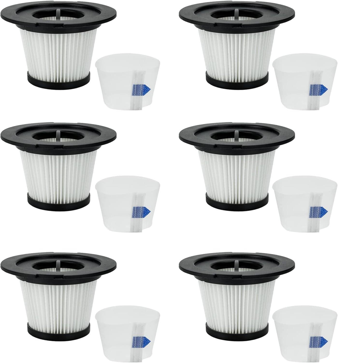 BBT BAMBOOST Replacement Parts Fit for INSE N6S, N6, MOOSOO K17 cordless vacuum cleaner (6 Pack)