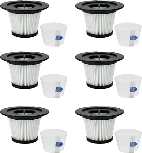 BBT BAMBOOST Piezas de repuesto de filtro Hepa para aspiradora inalámbrica INSE N6S, N6 (paquete de 6)