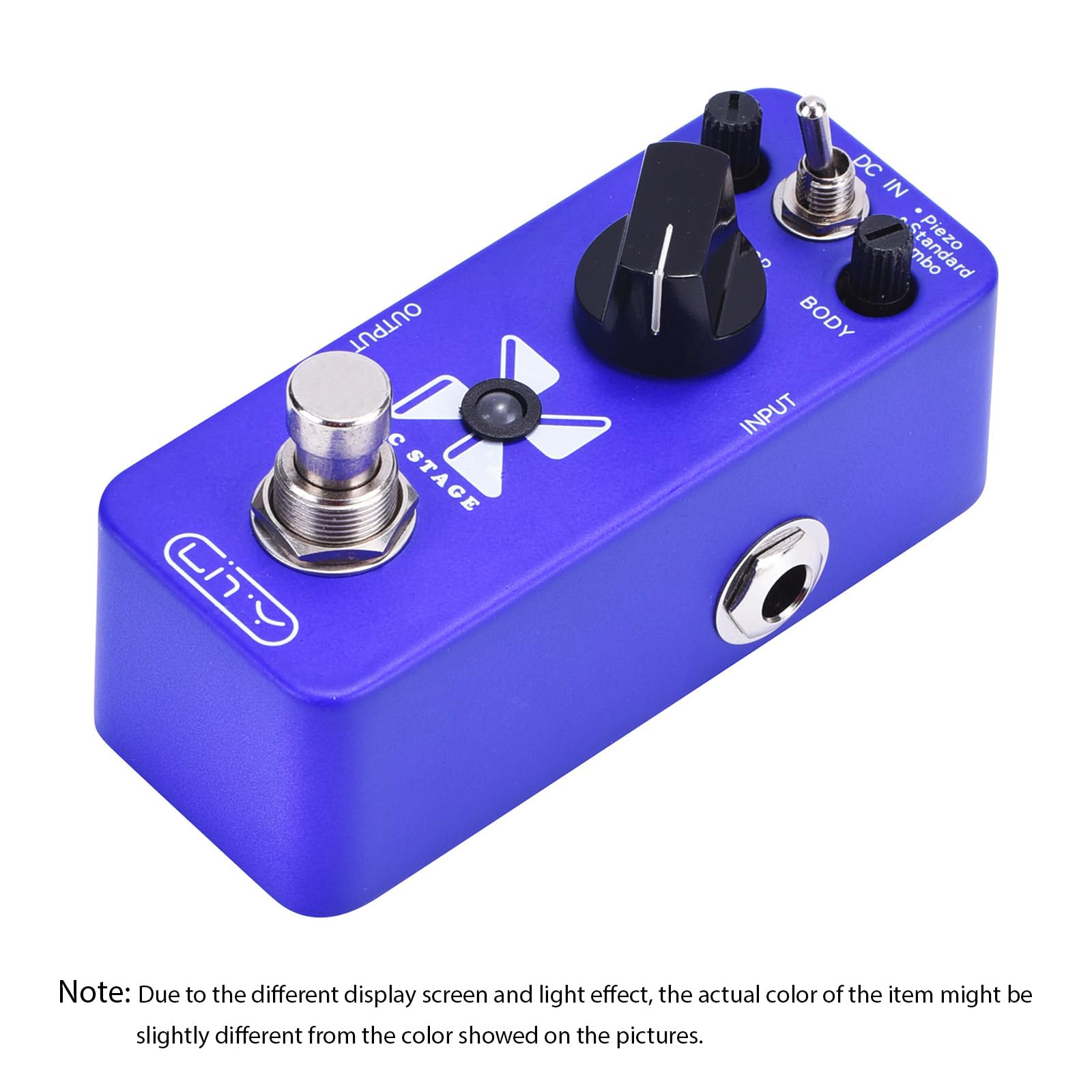 Simulador acústico Efecto de guitarra Pedal CA Etapa de guitarras eléctricas Efecto Pedal 3 Modos Piezo Estándar Jumbo para la conversión de sonido de guitarra