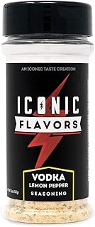ICON Meals Gluten Free Zero Calorie Seasonings, Meal Prep, Flavor Enhancer, Keto Approved, Real Ingredients, Amazing Taste, Low Carb (Lemon Pepper Vodka)