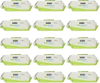 Kirkland Signature Baby Wipes Ultra Soft Unscented Strong Fiber Moisturizes Sensitive Skin Extra Large Wipes Aloe and Vitamin E Hypoallergenic, 1500 wipes