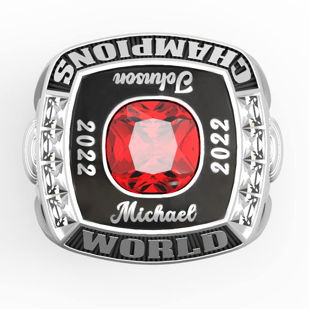 Custom Fishing Championship Ring - Fantasy Football Softball Baseball Hockey Basketball League Graduate High School College Tournament Class Team Fishing Finalist Ring