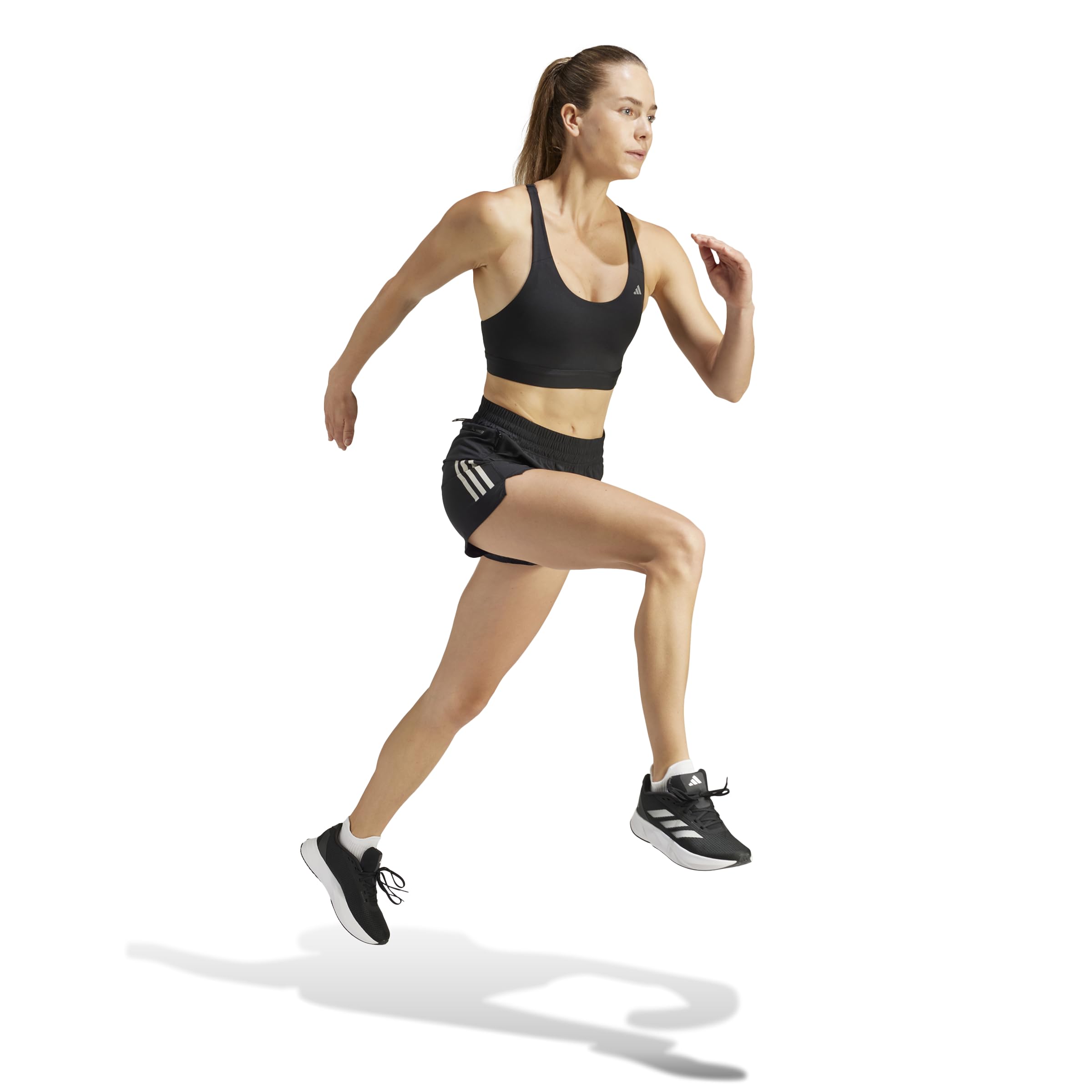 adidas Femme Own The Run Shorts, Black, M 4 inch