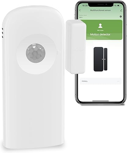 Miniatura 1 de OUVOPO Sensor de puerta WiFi, alarma inteligente para puerta y ventana, sensor multifuncional para seguridad del hogar, monitorea remotamente el
