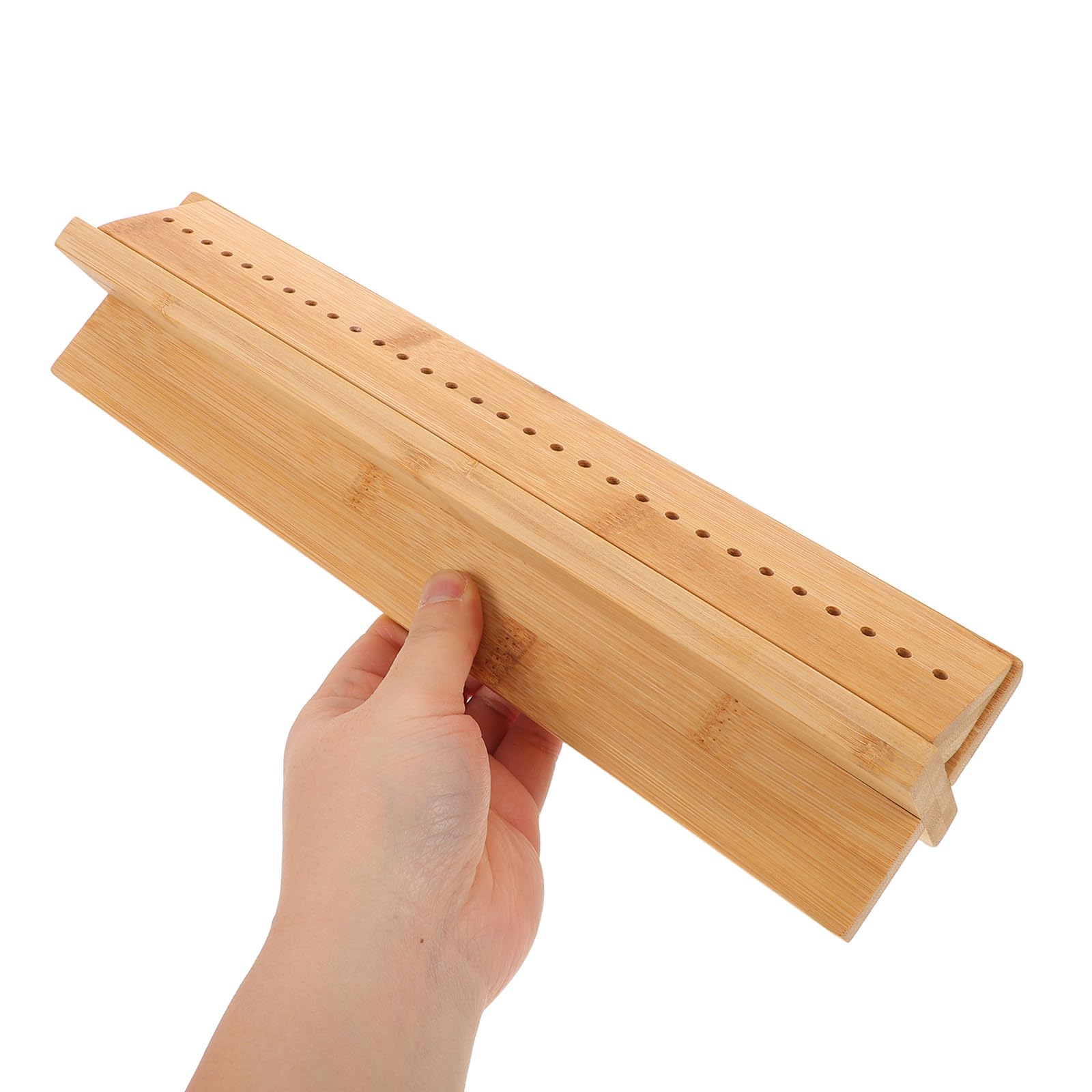 NUOBESTY Kit de Encuadernación de Madera con Cuna de Perforación de 32 Cm, Herramienta Portátil con Punzón para Agujeros Precisos en Libros y Manualidades, Accesorios para Bricolaje