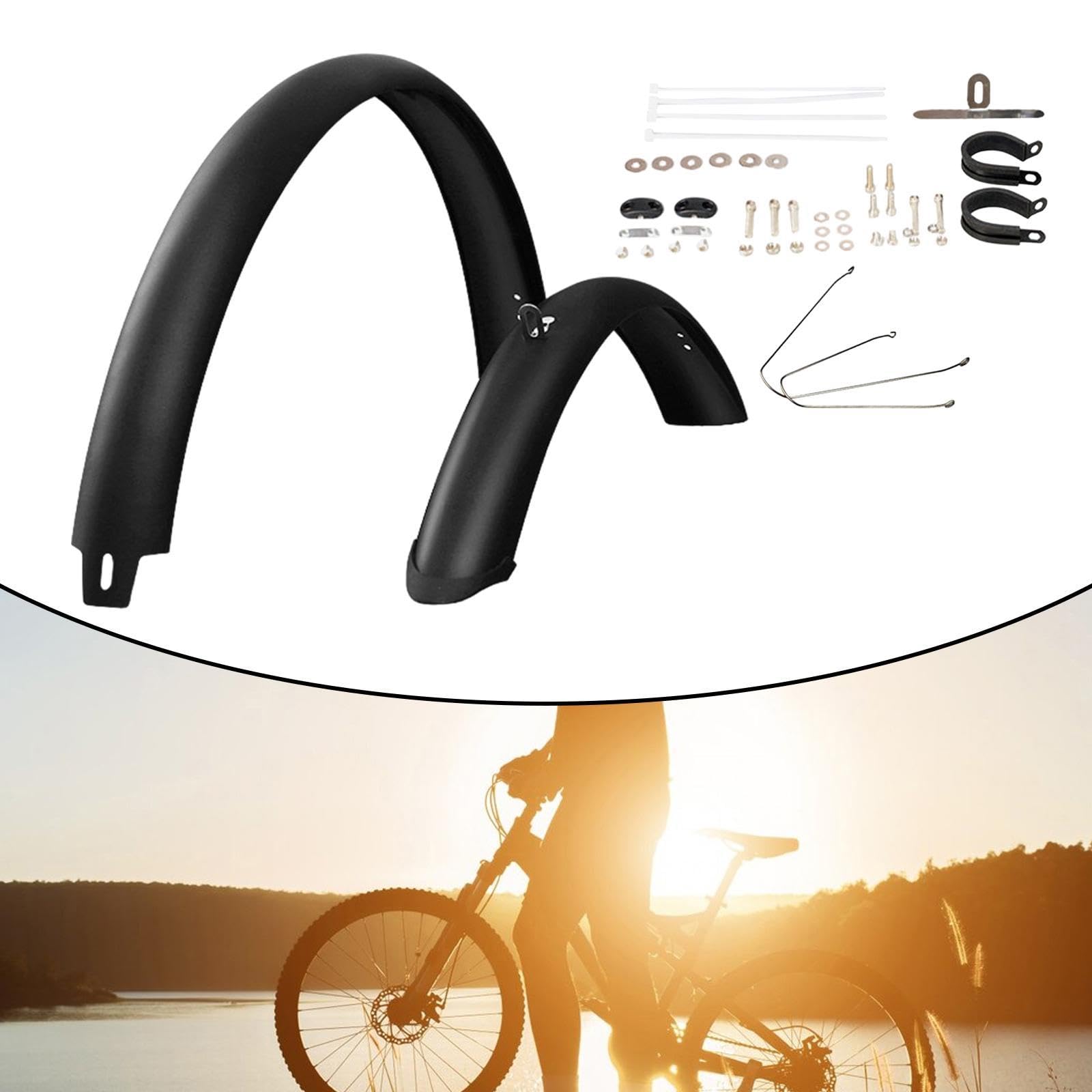 Fahrrad Schutzblech Set Fahrradkotflügel Vorder Und Hinterrad Spritzschutz Fahrradreifen Schutz Abnehmbar für Mountainbike Rennrad Stadtfa
