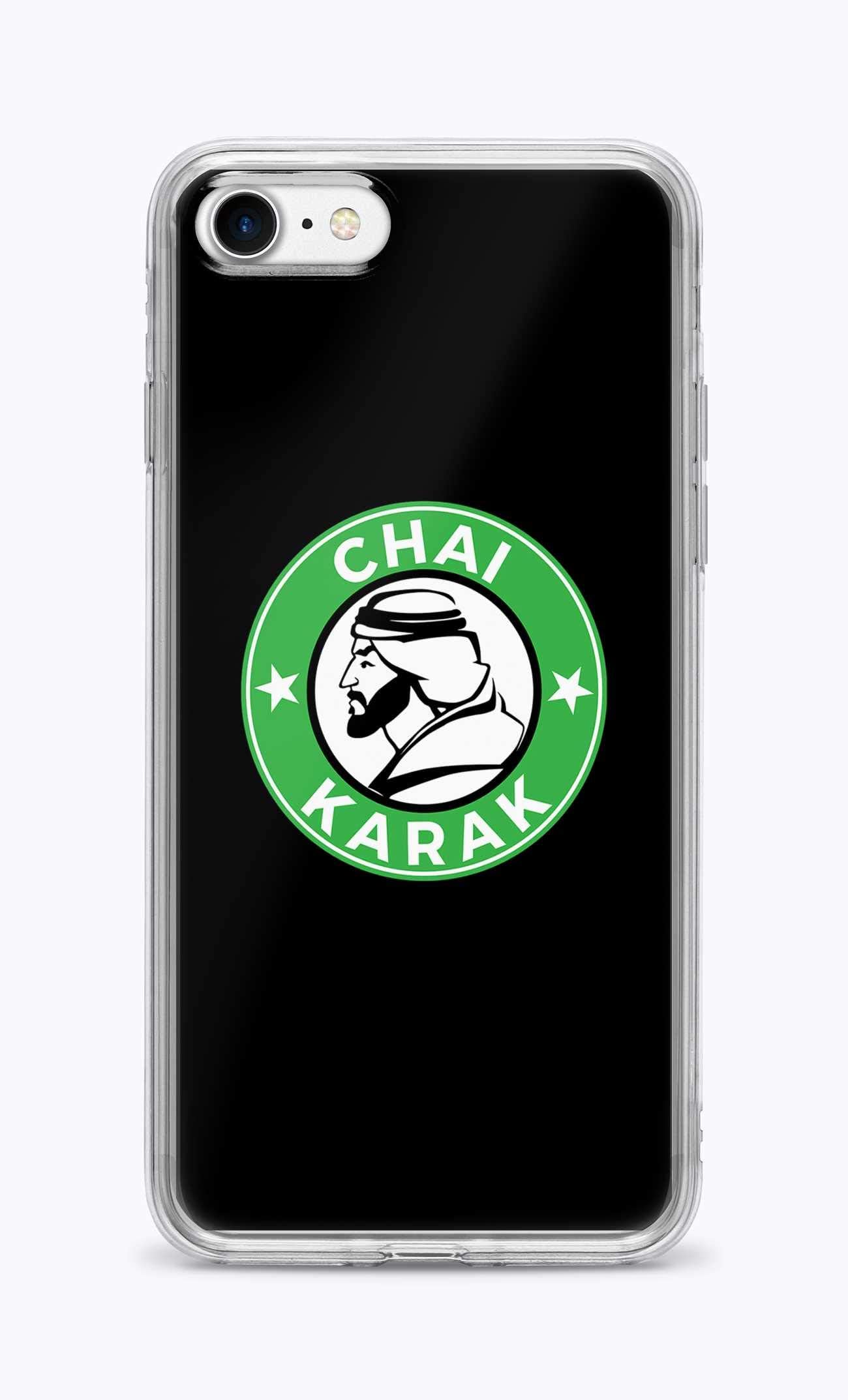Case Compatible with Apple iPhone 7, Classic Clear Case Soft TPU Gel Thin Transparent Flexible Cover - Chai Karak Full Print