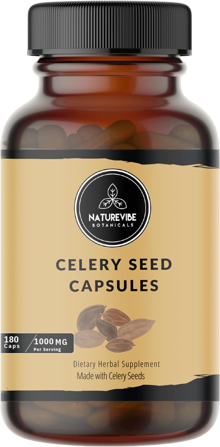 Naturevibe Botanicals Celery Seed Capsules Premium 180