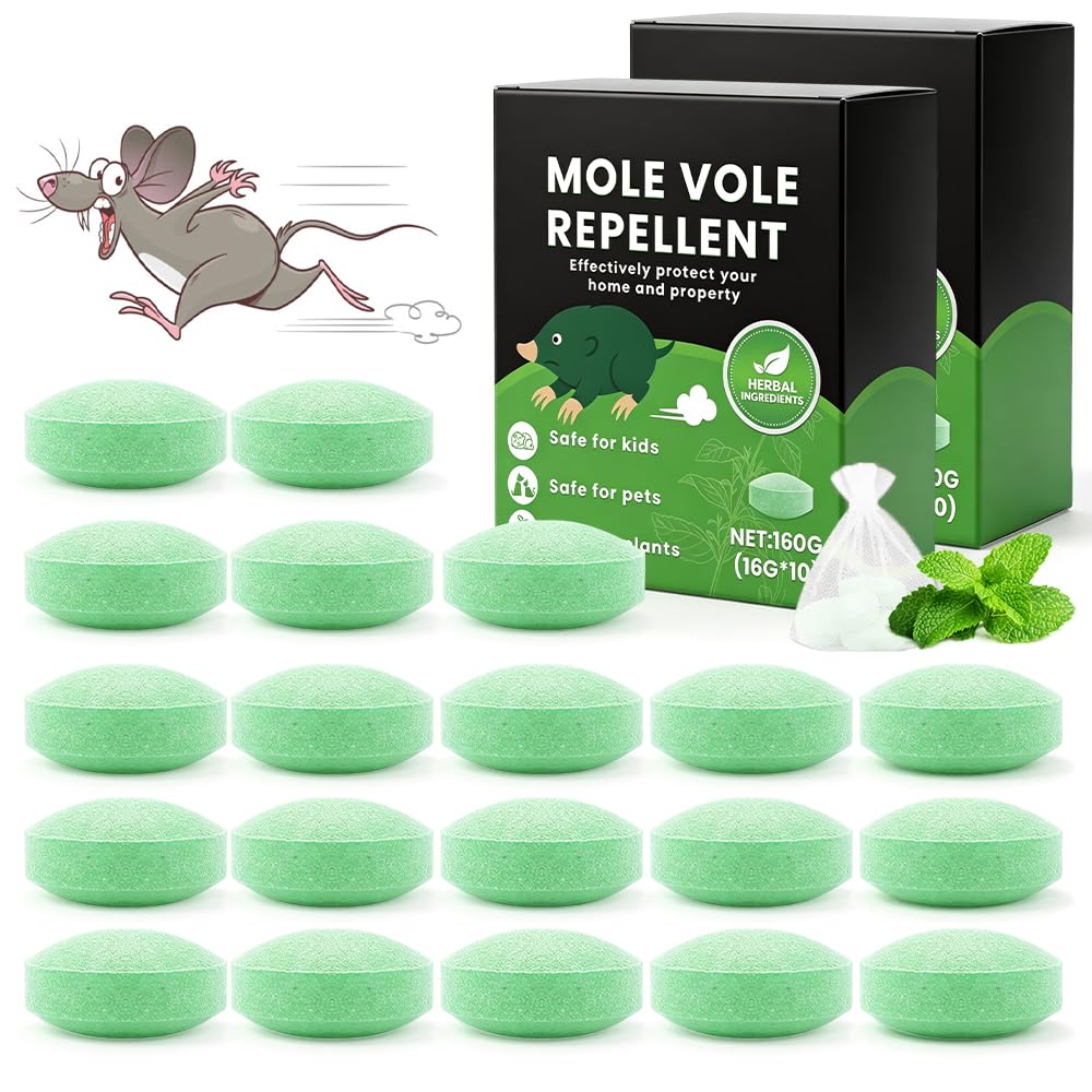 XPJBKC Natural Peppermint Oil Rat Repellent, 20 PCS Long-Lasting Strong Rat Repellent Outdoor, Mouse Deterrent for Rodent Control Indoors and Outdoors Yard Garden Home Garage