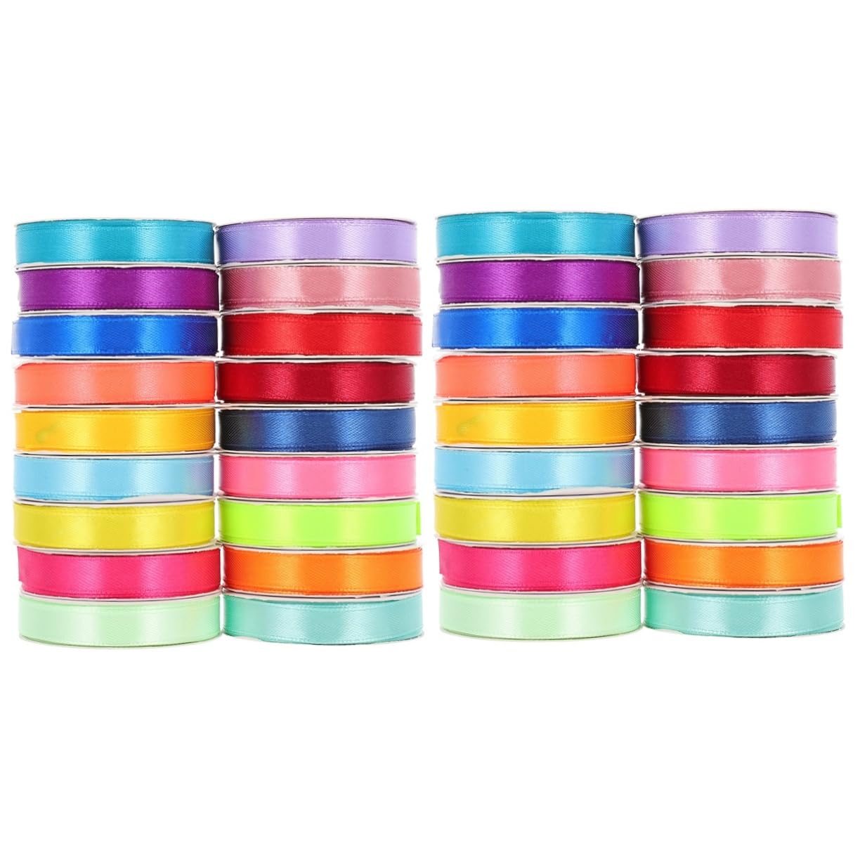 Lurrose 2 Set Di Nastri Artigianali in Raso Multiuso in Poliestere Per Confezioni Fiocchi Per Decorazioni Per Feste 18 * 2