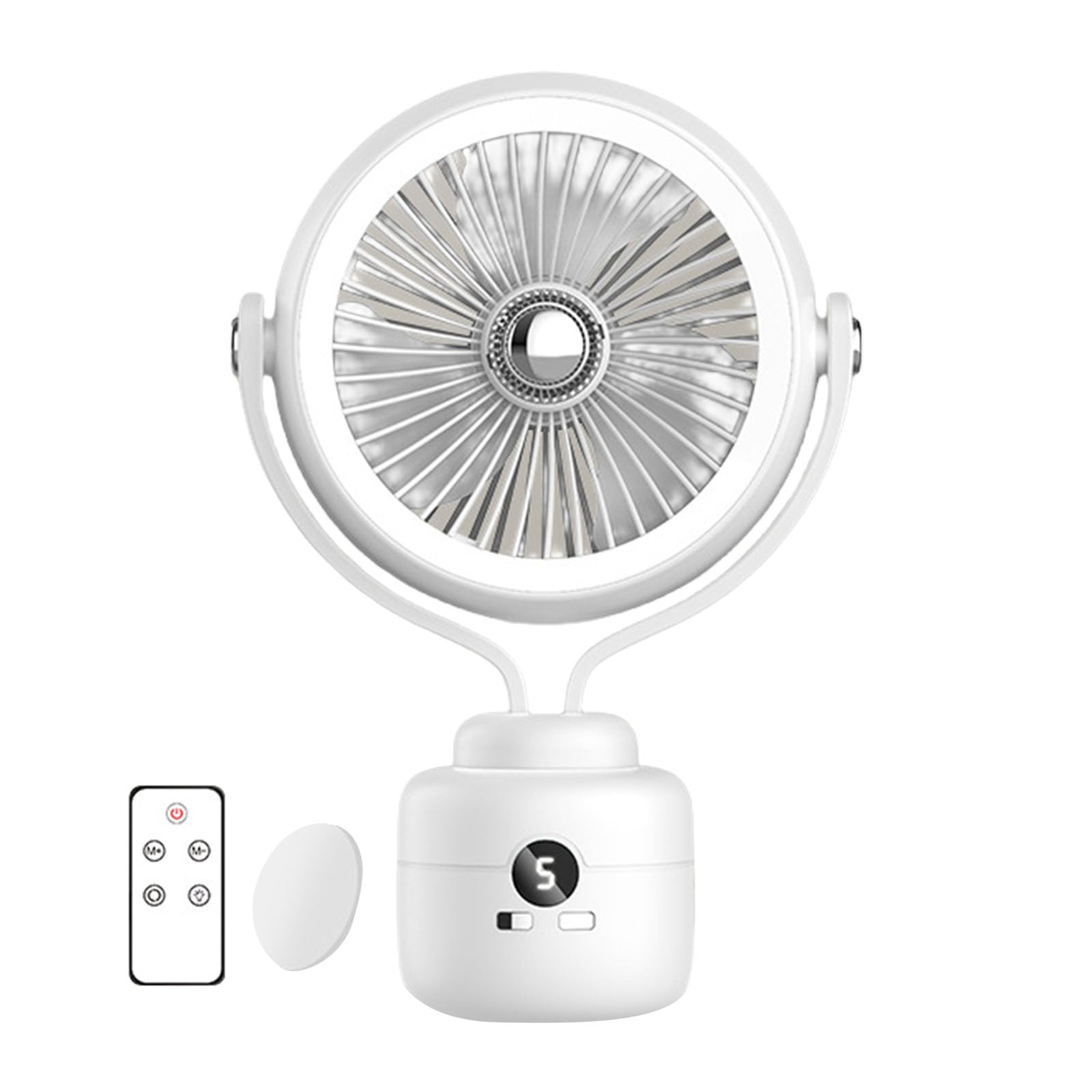 Ventilateur camping rechargeable USB à LED avec trépied stable et rafraîchissant