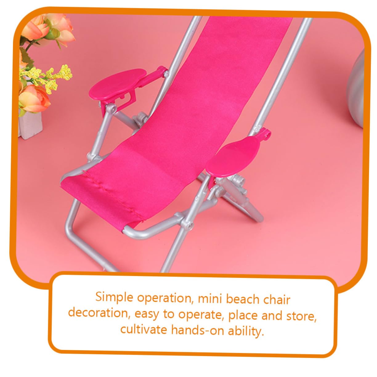 Abaodam 2sets Mini Ornament Mini Beach Chair Perfect for Home Decor Miniature Lounge Chair Model for Photography 3pcs*2