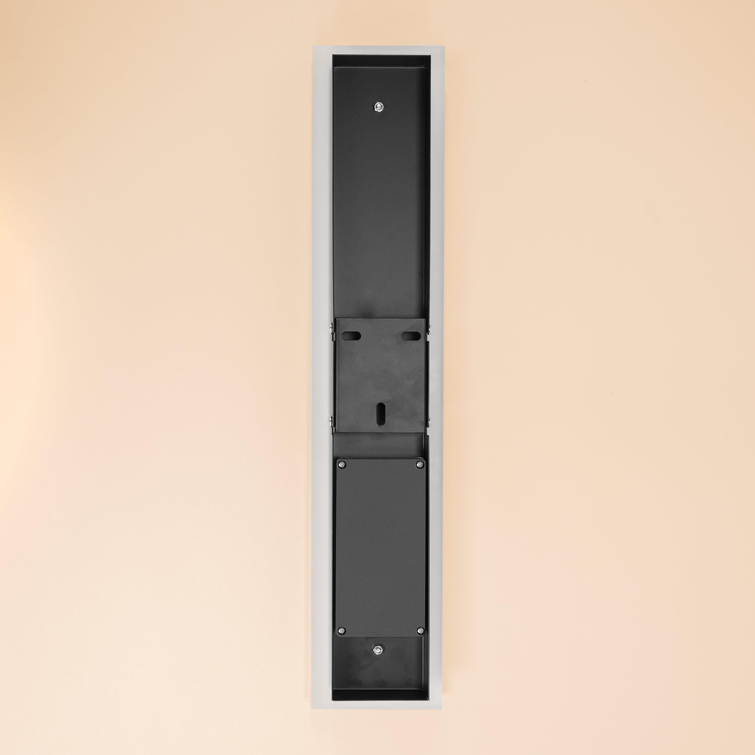 Esotec Solar Wandleuchte Außenwandleuchte SmartLight 50 Metall 102652 | Abm: 478×95×42mm, Metall, Fernbedienung, 3000/4000/6500K, Timer 3/5/8 Std, Akku wechselbar, Monokristallin 9,8Wp, 200lm, IP65