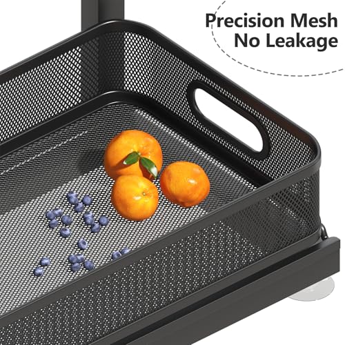 Image of 2-Pack Under Sink Storage Organizer with 2-Tier Slide Out Drawer, Sophisticated Mesh Pull Out Shelf for Kitchen & Bathroom, Fits Small Items, Upgraded Arched Track for Smooth Gliding(Patented)