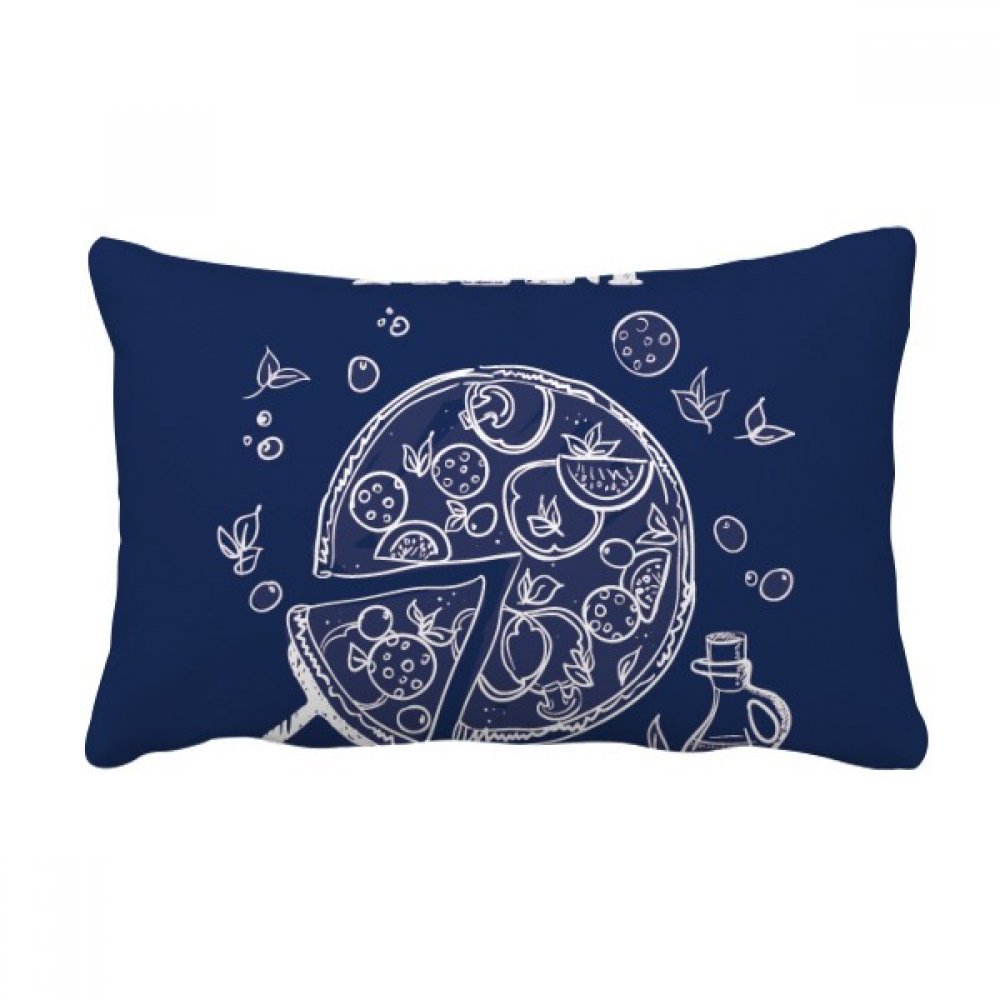 Jeter coussin oreiller pizza line drawing italie foods multicolore housse de canapé 16x24