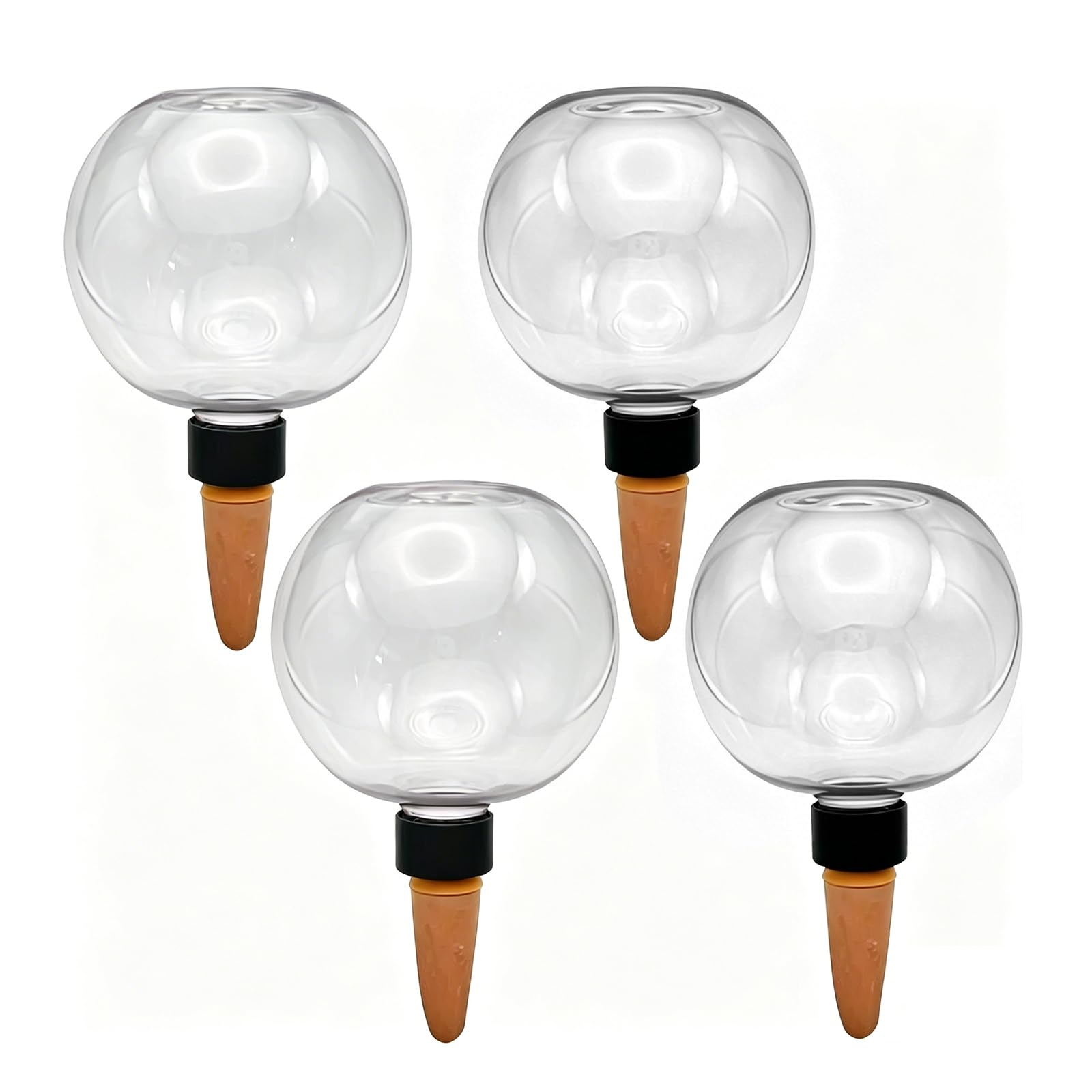 4 Boules d’Arrosage Plantes Globe Arrosage 500 ML, Système Arrosage Automatique Série, Irrigation Goutte à Goutte Transparent, pour Plantes Intérieur Balcon Jardin Vacances (Blanc*4)