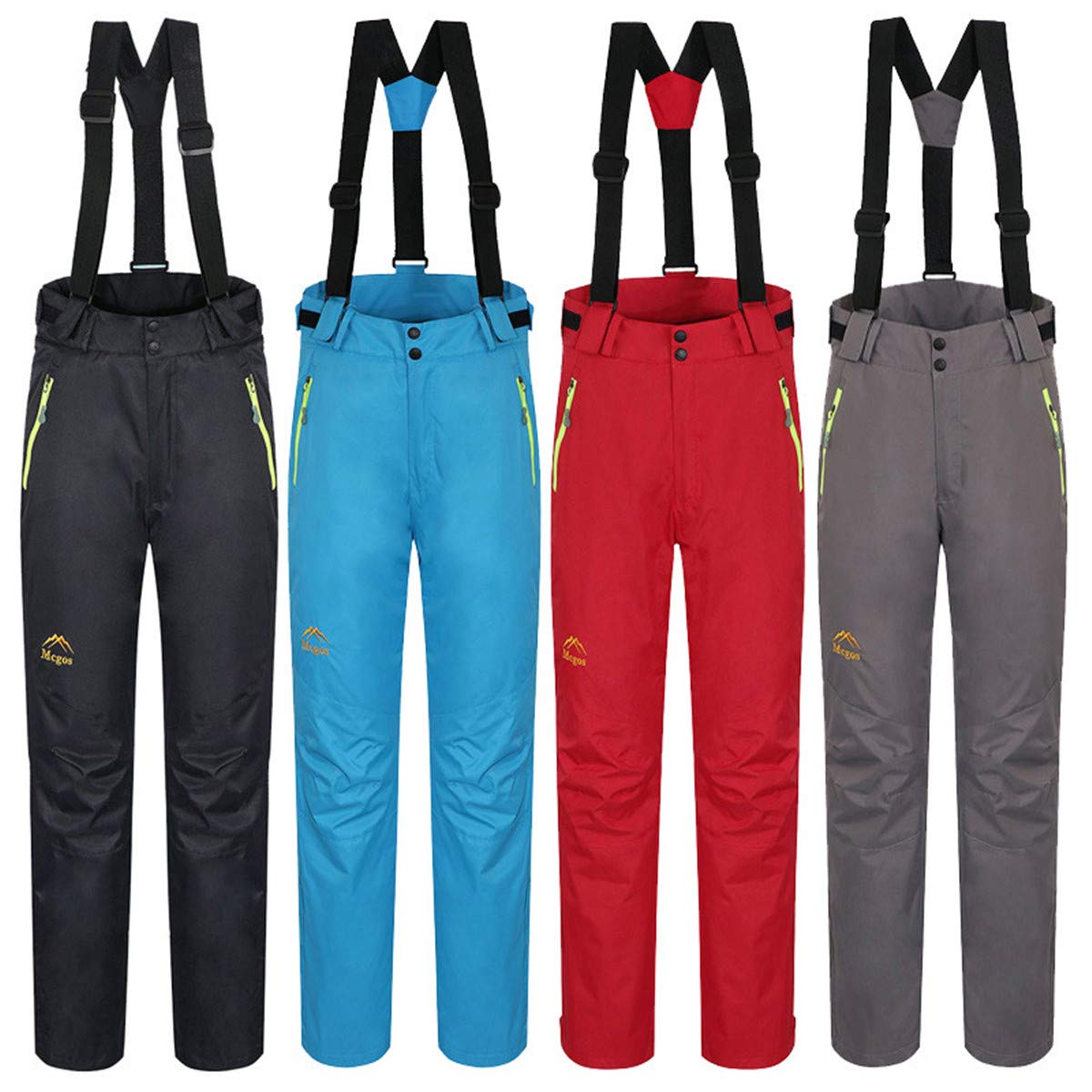 Women's Outdoor Mountain Windproof Waterproof Ski Pants Warm Insulated Snowboard Pants with Adjustable Suspender XXL (TagXXXL) Purple