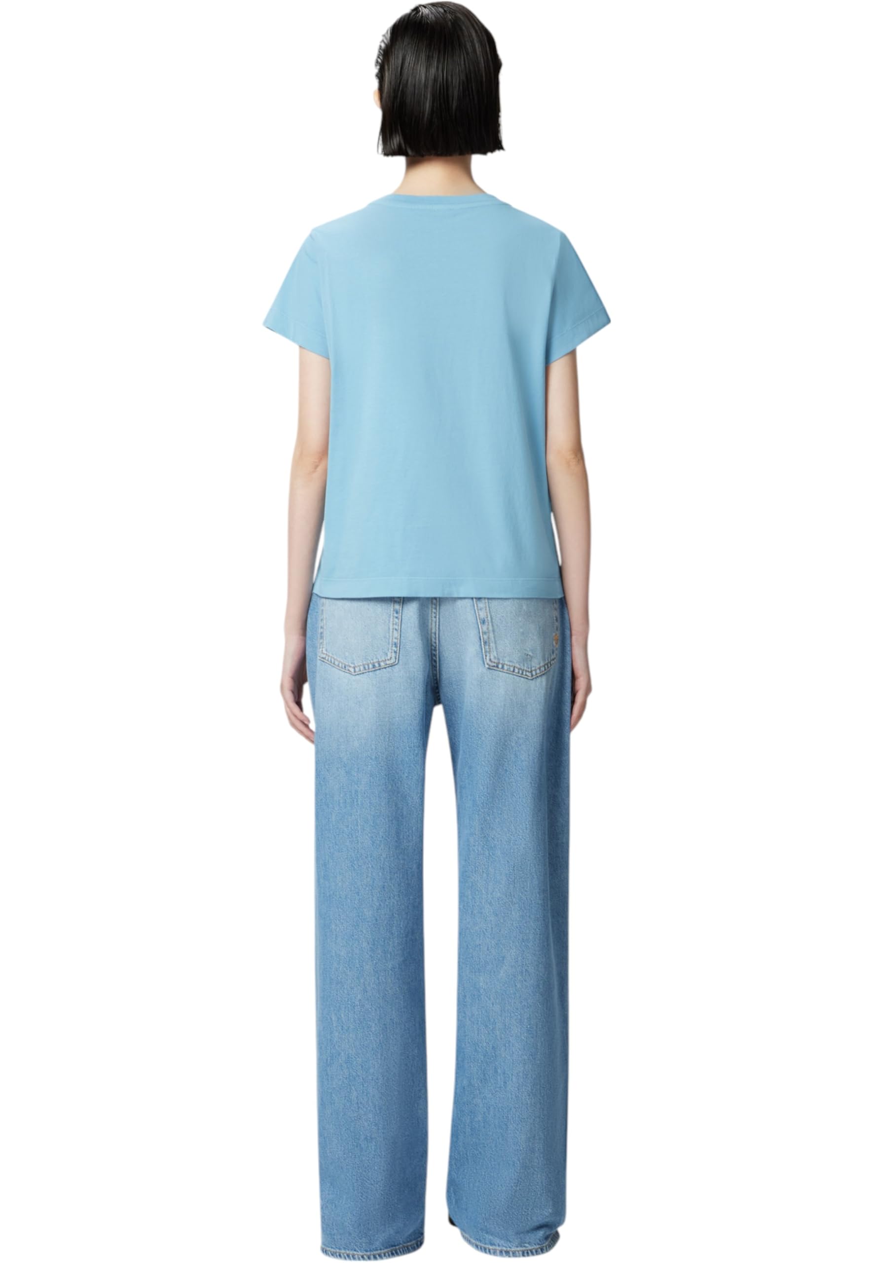 PINKO t-shirt Basico niebieski