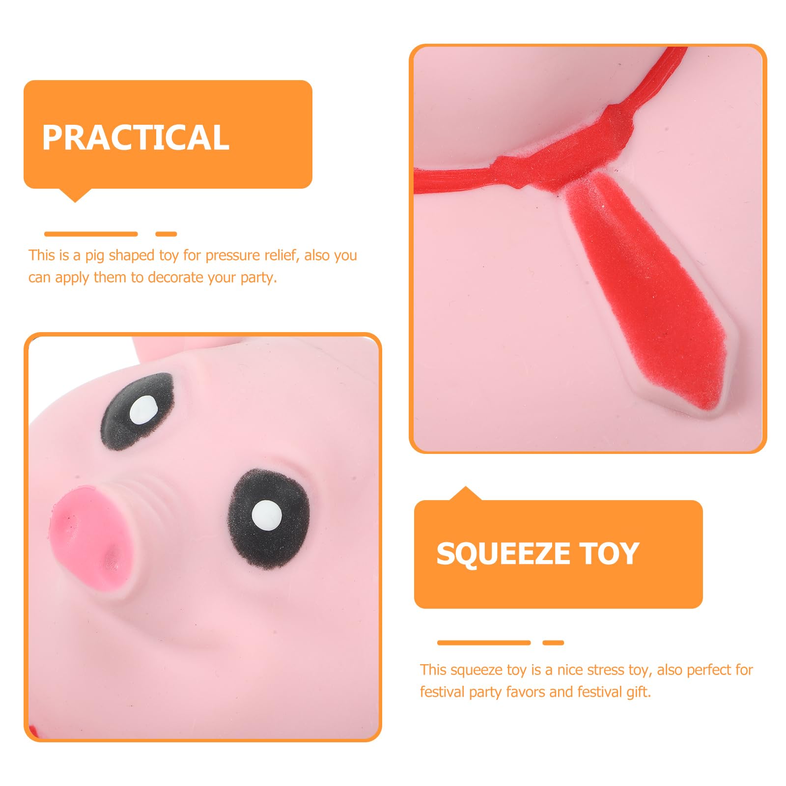SAFIGLE Large Cute Pink Pig Squeeze Toy - Image 3