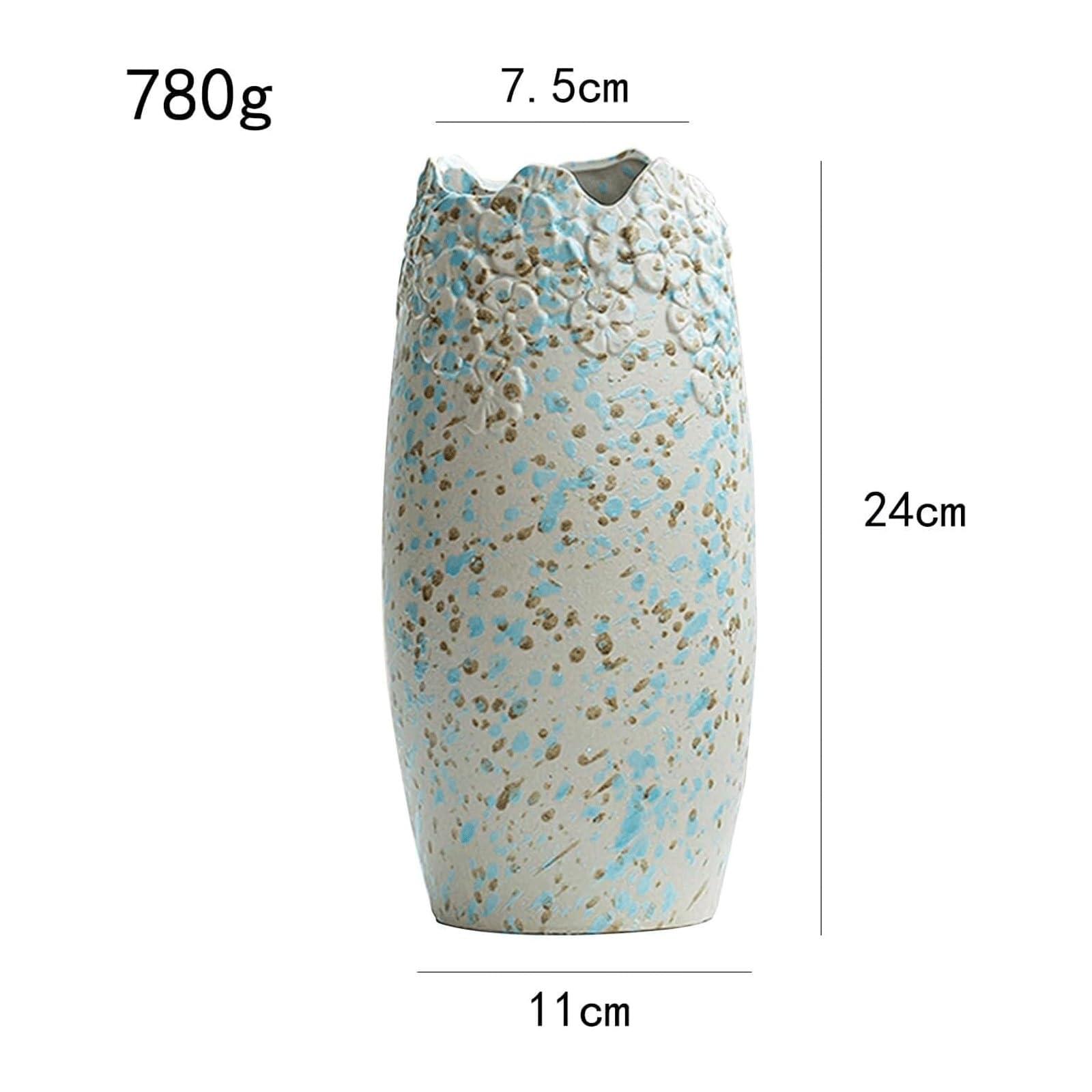 Ceramiczny wazon na słoik imbirowy do dekoracji kwiatowych, ekspozycji do nauki, szafy i elementów centralnych na biurko